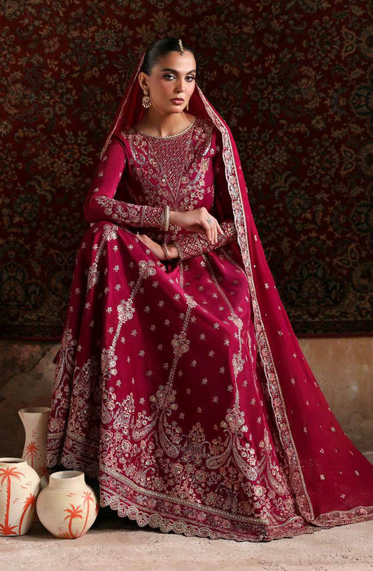 Afsana-e-Silk by Emaan Adeel Embroidered Raw Silk Unstitched 3 Piece Suit - MAHIRA - ED25AFS - Pink - Luxury Collection