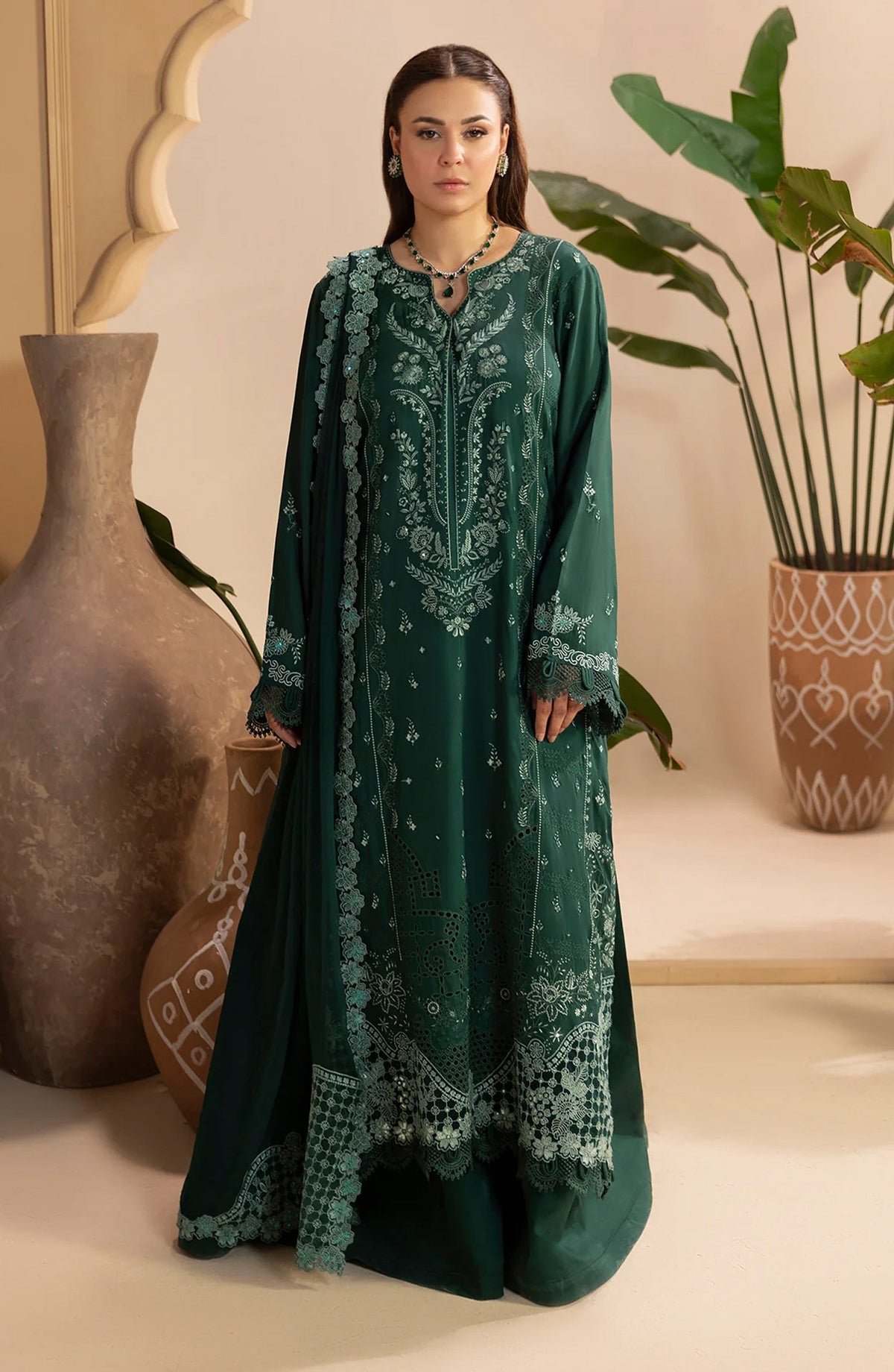 Gulkar Embroidered Viscose Unstitched 3 Piece Suit - GK-06 - AK26GLK - Green - Winter Collection