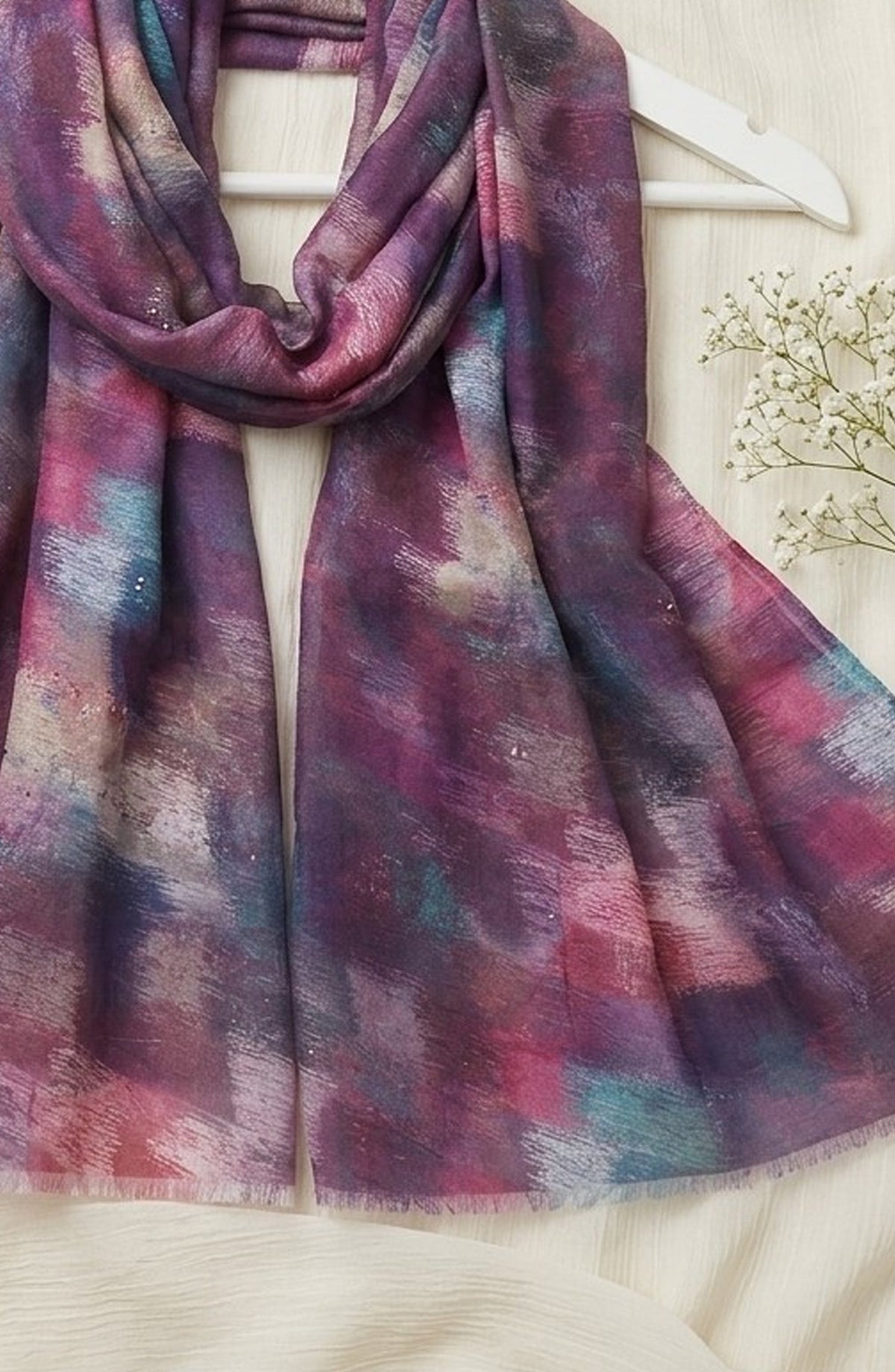 Amna Khadija Printed Twill Pure Lawn Stole - ALS-06 - AM26LST - Multi - Winter Collection