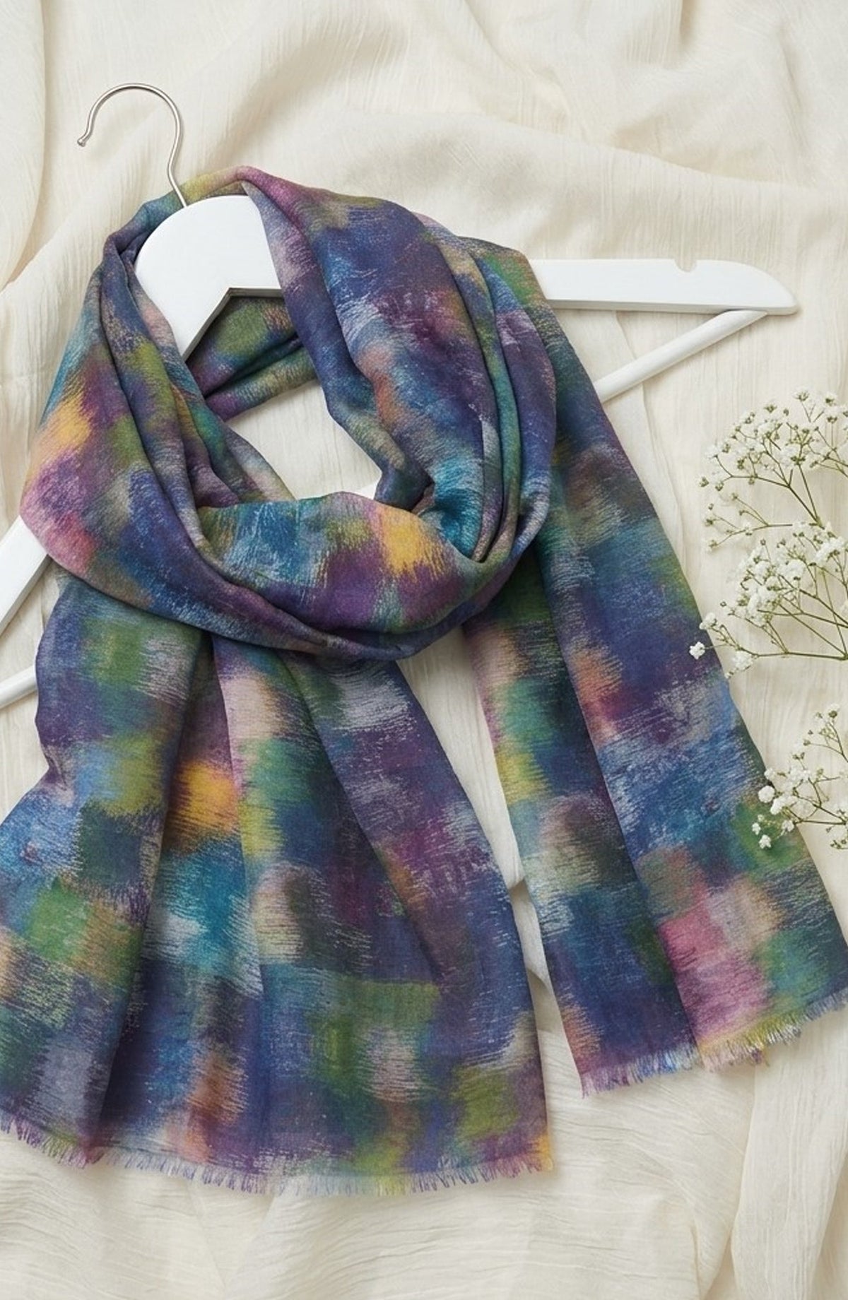 Amna Khadija Printed Twill Pure Lawn Stole - ALS-07 - AM26LST - Multi - Winter Collection