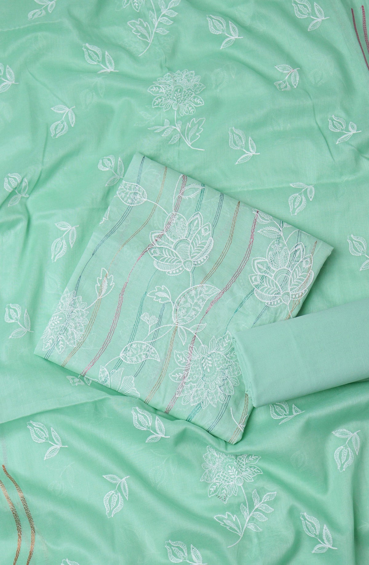 Amna Khadija Embroidered Lawn Unstitched 3 Piece Suit - D-07 - AM26UNT - Green - Summer Collection