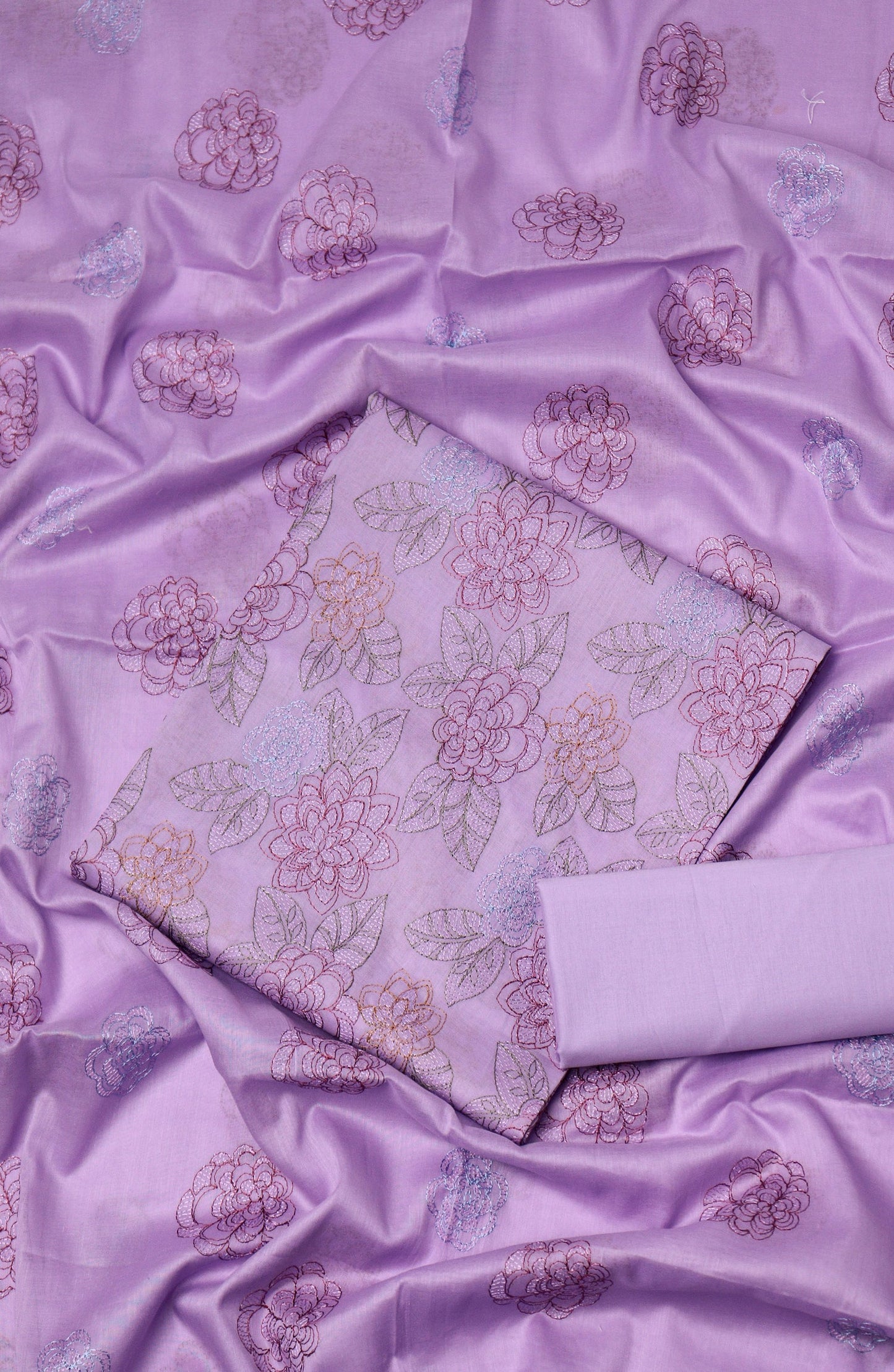 Amna Khadija Fancy Embroidered Lawn Unstitched 3 Piece Suit - D-08 - AM26FOU - Purple - Festive Collection