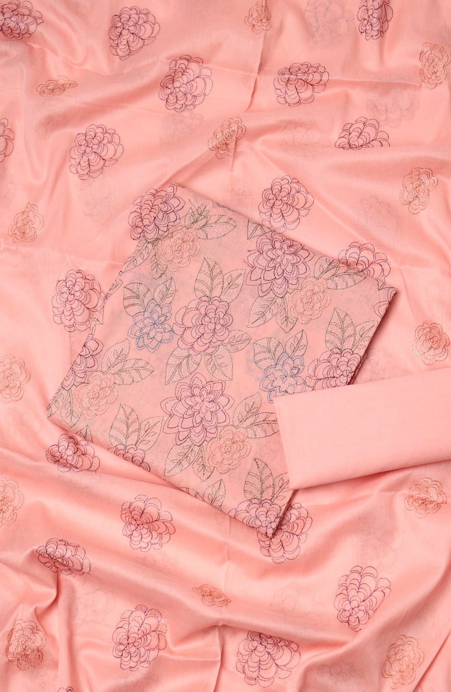 Amna Khadija Fancy Embroidered Lawn Unstitched 3 Piece Suit - D-04 - AM26FOU - Pink - Festive Collection