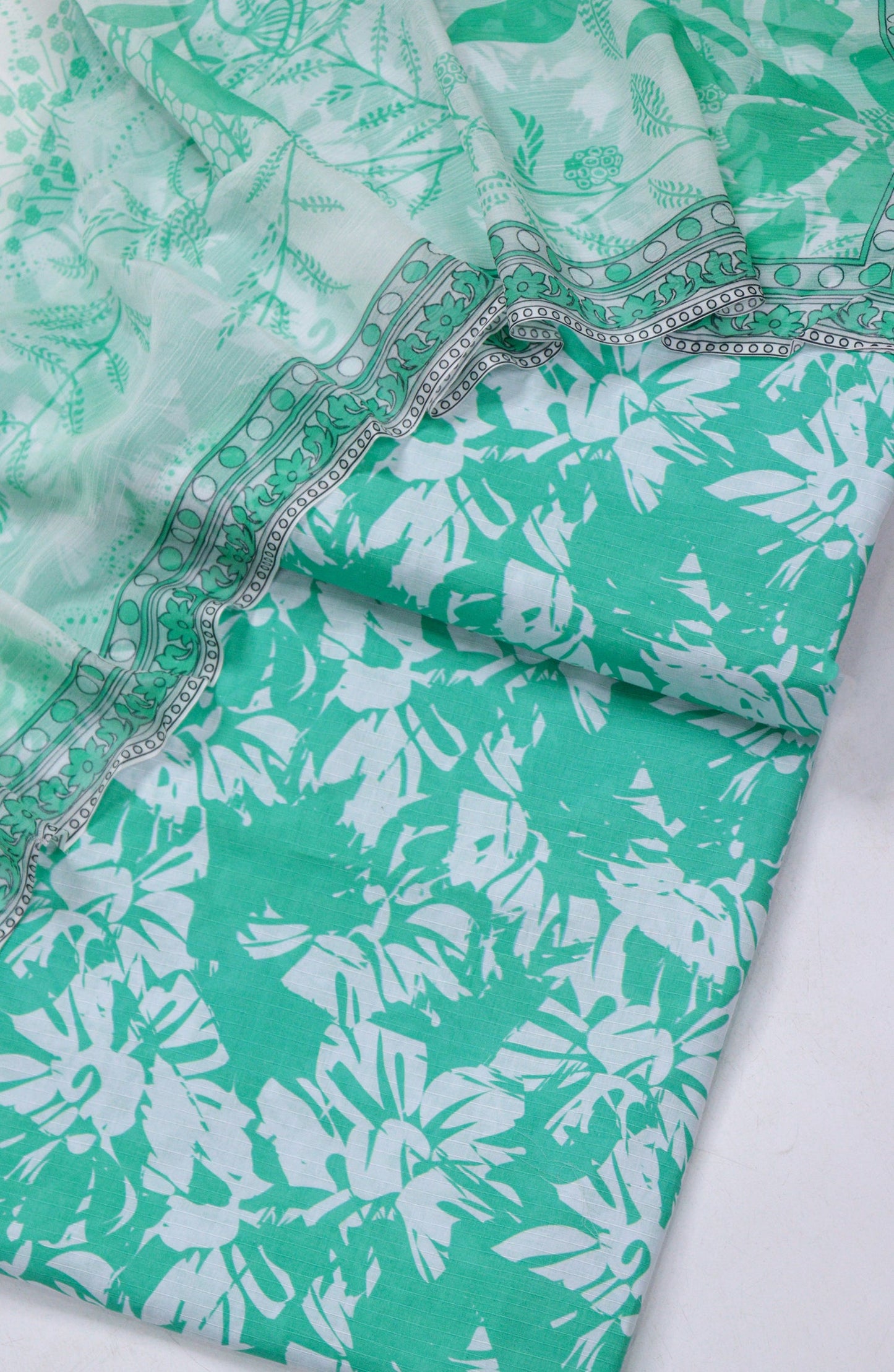 Amna Khadija Printed Bana Dora Unstitched 3 Piece Suit - D-20 - AM26FNC - Green - Summer Collection