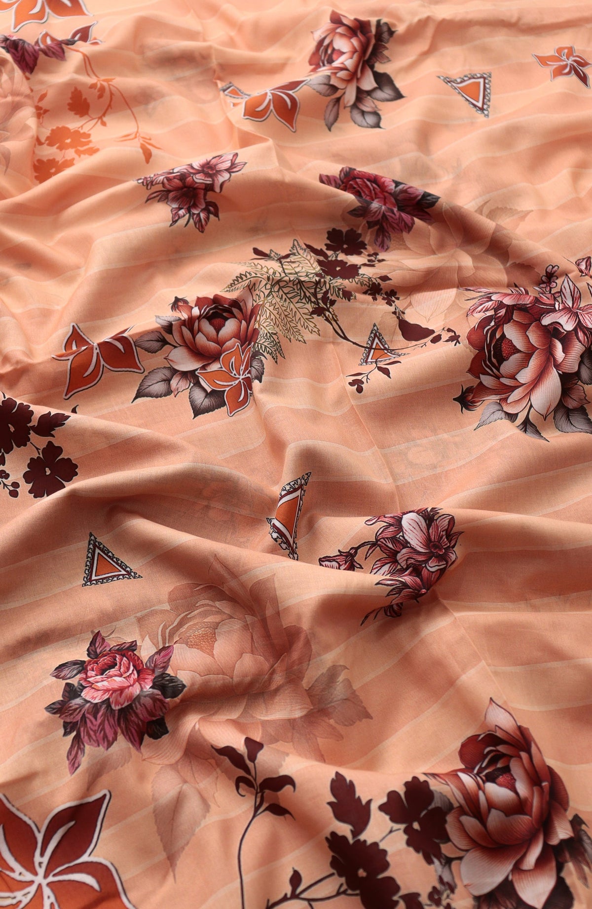 Amna Khadija Fancy Printed Lawn Unstitched 3 Piece Suit - CD-02 - AM26FNC - Peach - Summer Collection