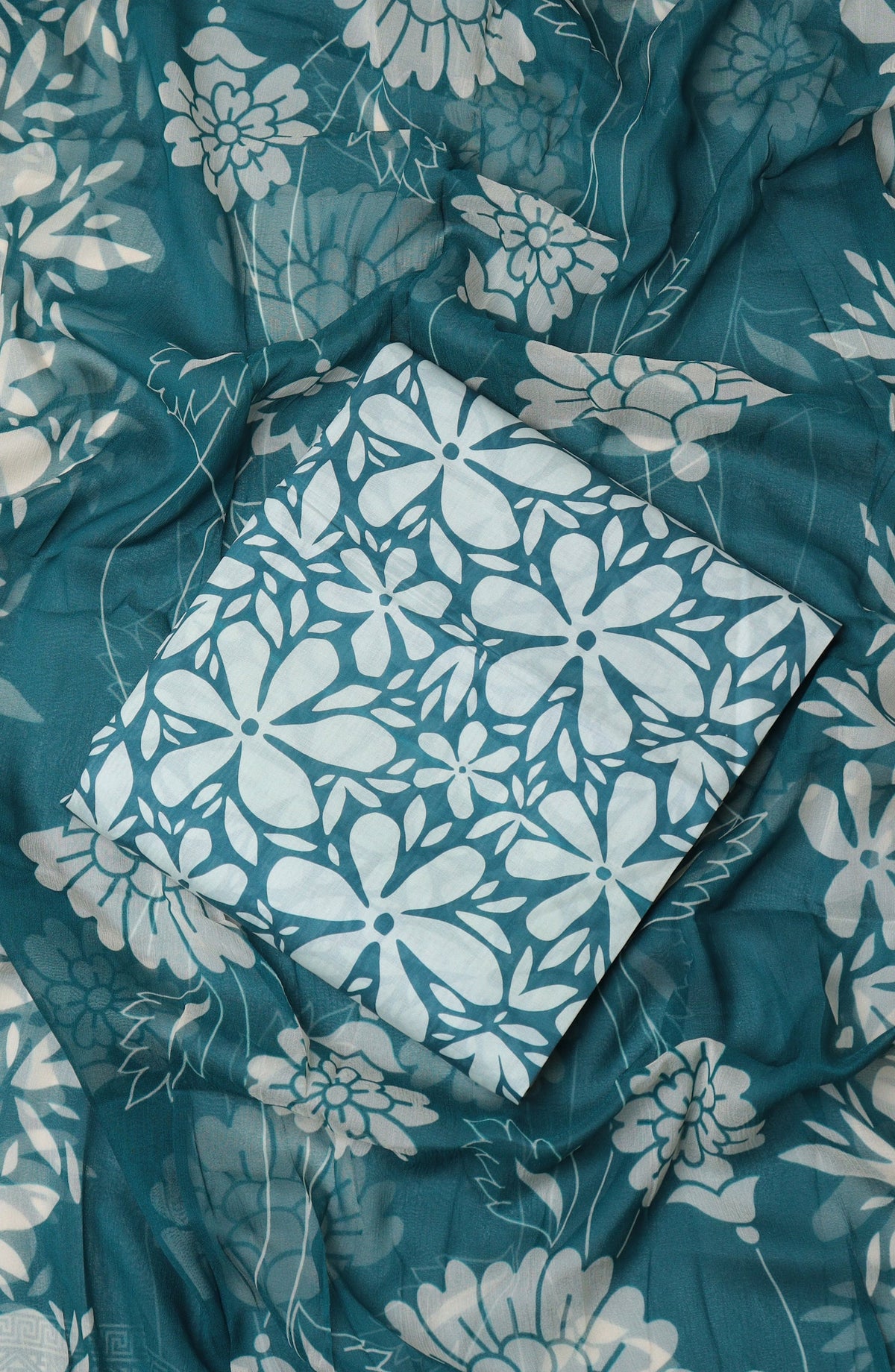 Amna Khadija Printed Lawn Unstitched 3 Piece Suit - D-08 - AM26PTX - Teal - Summer Collection