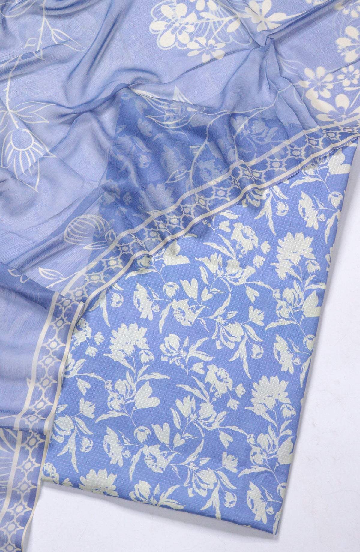 Amna Khadija Fancy Printed Lawn Unstitched 3 Piece Suit - D-05 - AM26FNC - Blue - Summer Collection