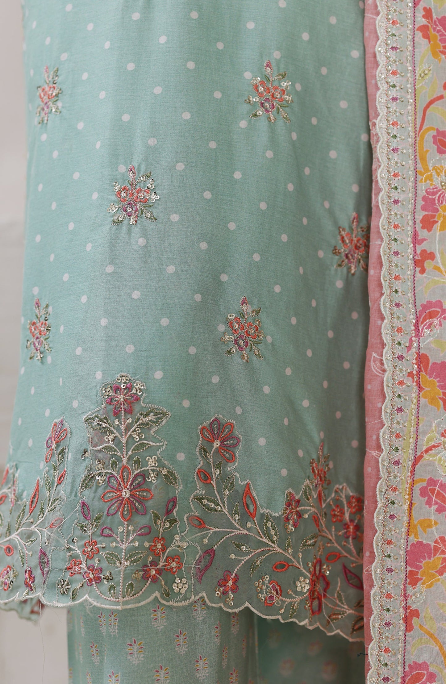 Bin Saeed Exclusive Embroidered Lawn Stitched 3 Piece Suit - Design-07 - BS26CLUZ - Sea Green - Summer Collection