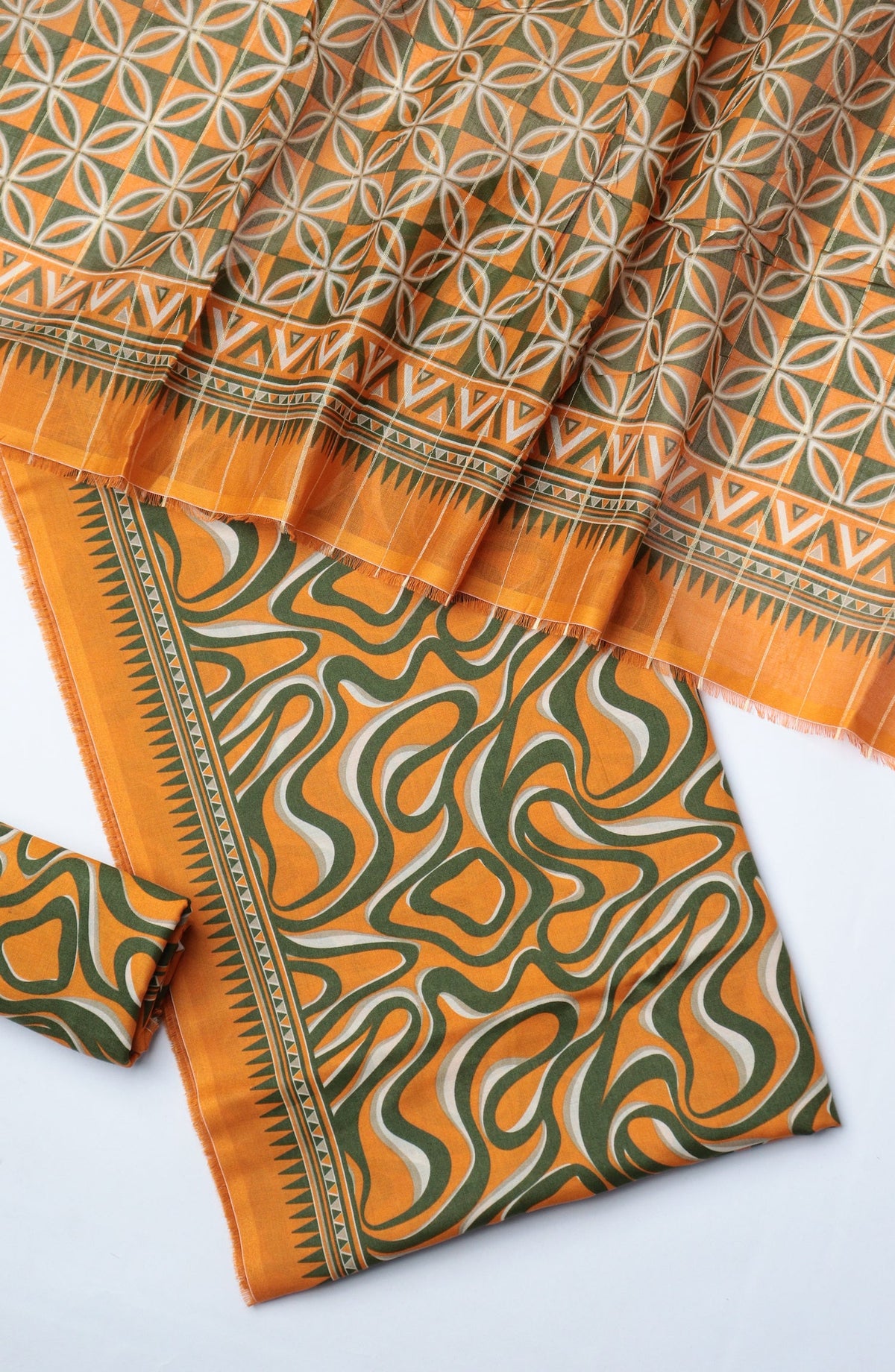 Bin Saeed Printed Lawn Unstitched 3 Piece Suit - D-22 - BS26DCS - Brown - Summer Collection