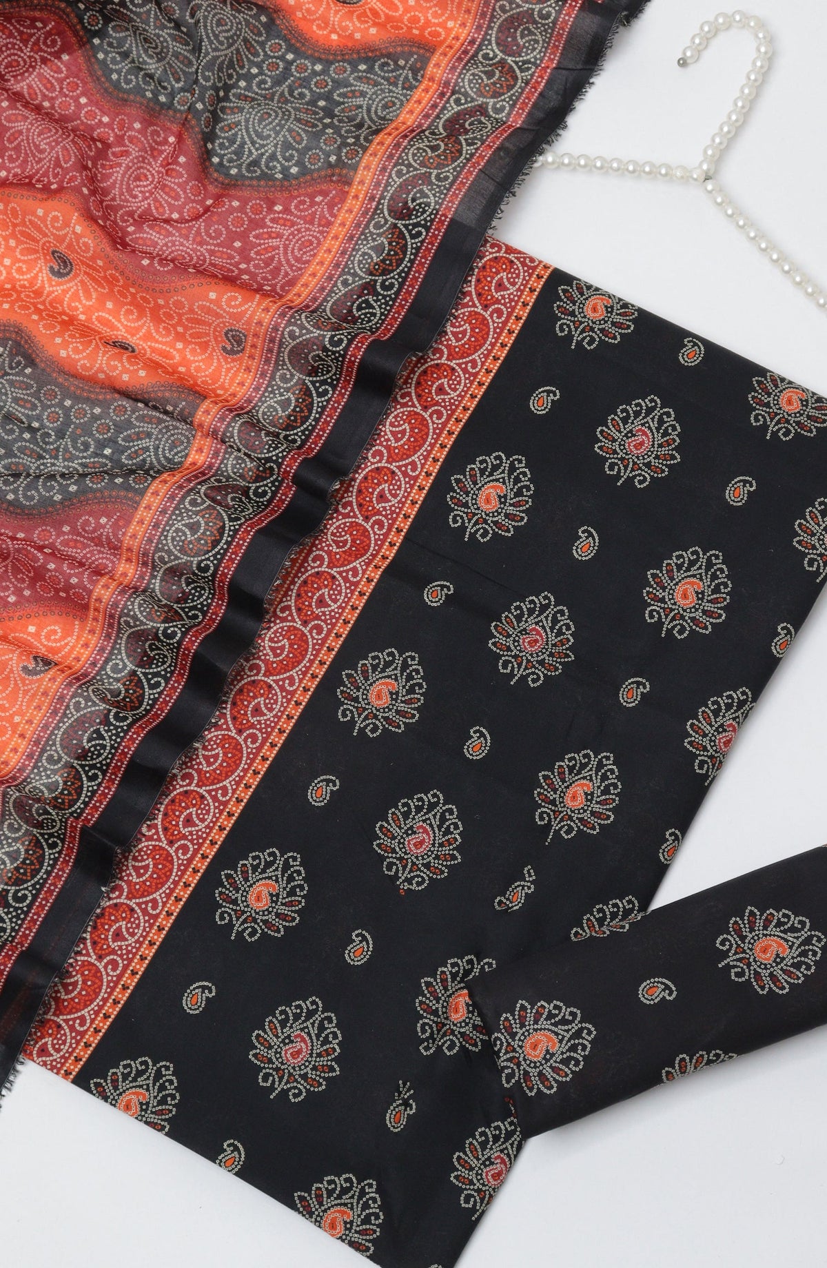 Bin Saeed Printed Lawn Unstitched 3 Piece Suit - D-03 - BS26PTL - Black - Summer Collection