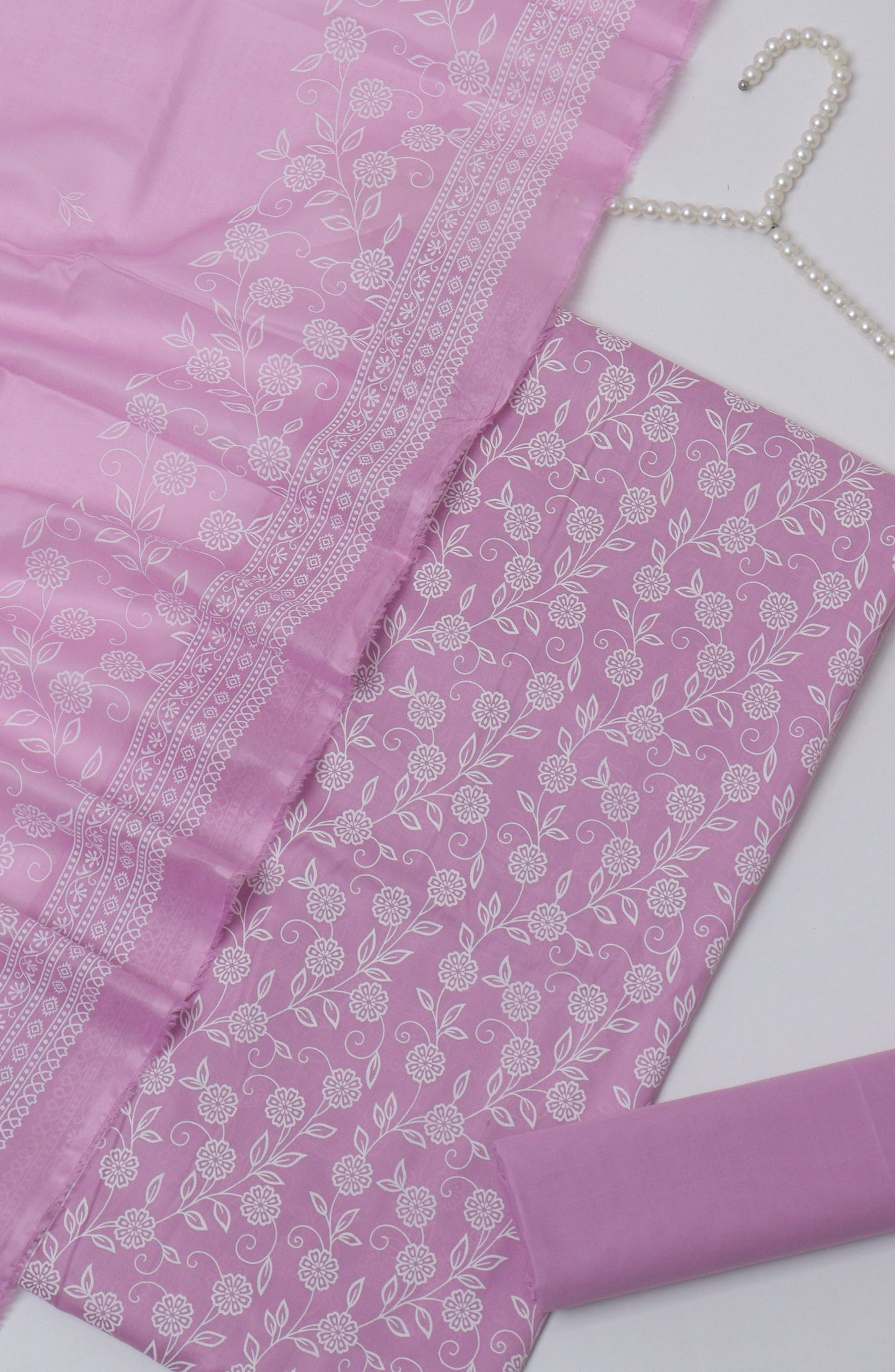 Bin Saeed Printed Cotton Unstitched 3 Piece Suit - D-19 - BS26PRTH - Pink - Summer Collection