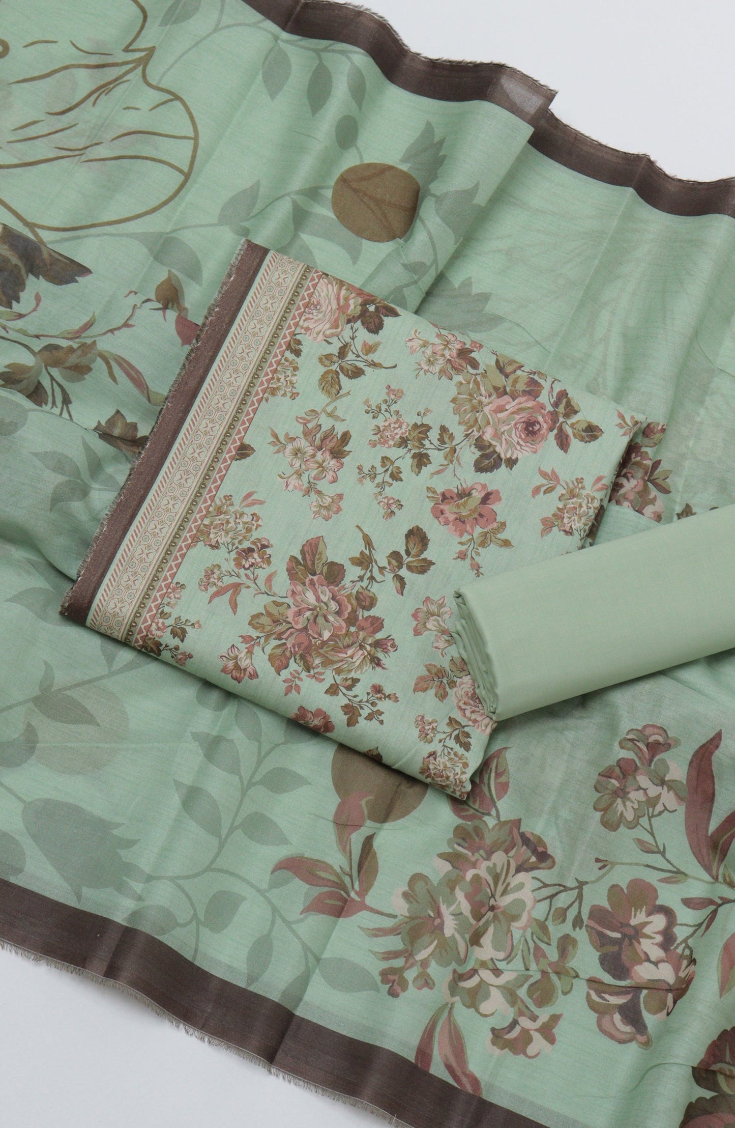 Bin Saeed Printed Cotton Unstitched 3 Piece Suit - D-24 - BS26PRTH - Green - Summer Collection