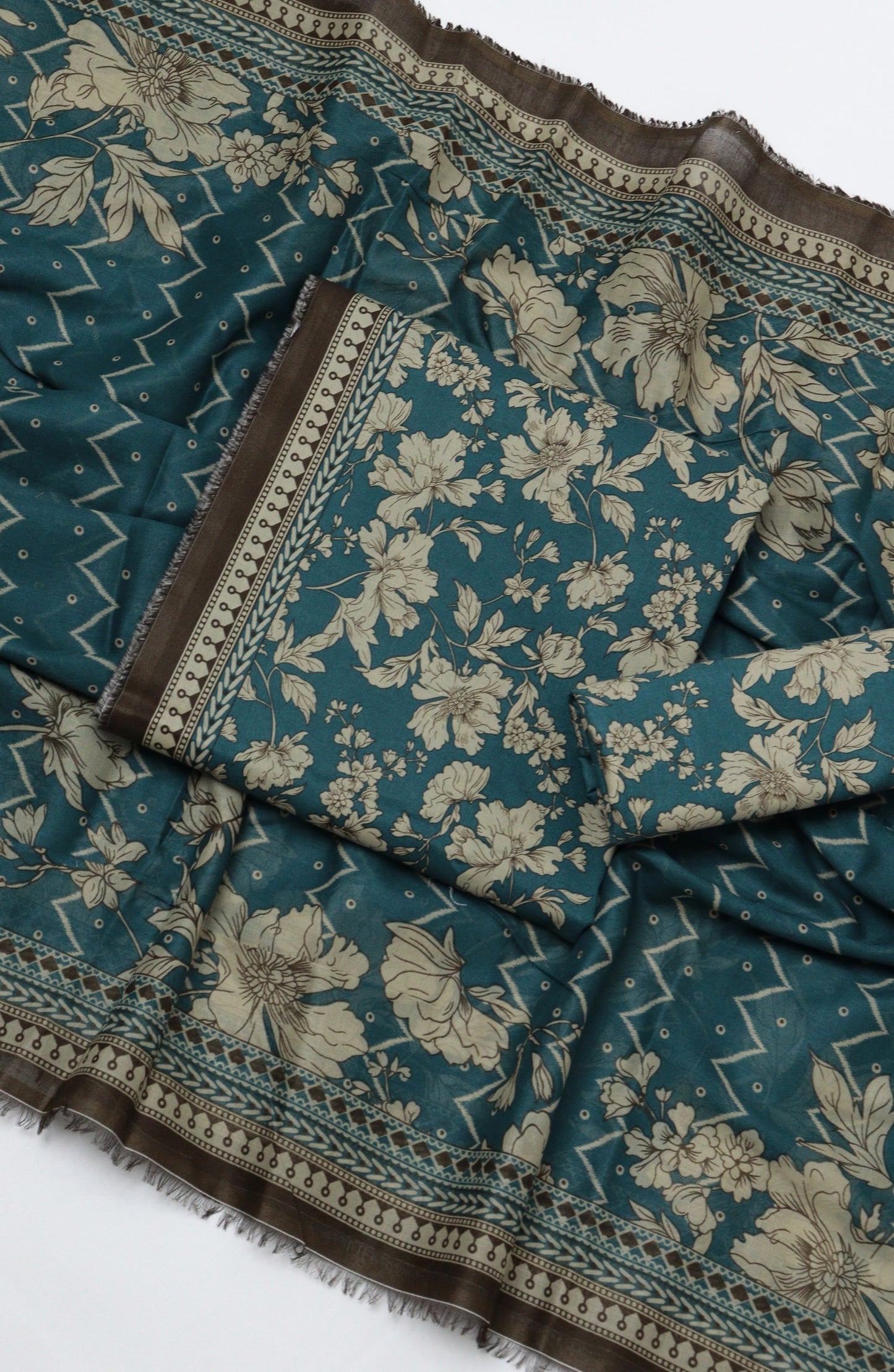 Bin Saeed Printed Cotton Unstitched 3 Piece Suit - D-08 - BS26FTH - Green - Summer Collection