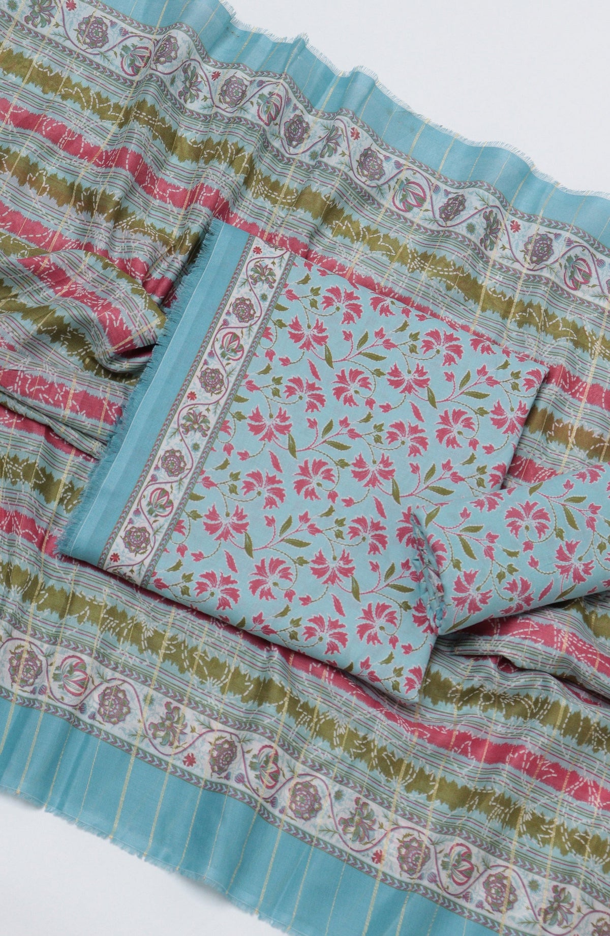 Bin Saeed Printed Cotton Unstitched 3 Piece Suit - D-06 - BS26FTH - Blue - Summer Collection