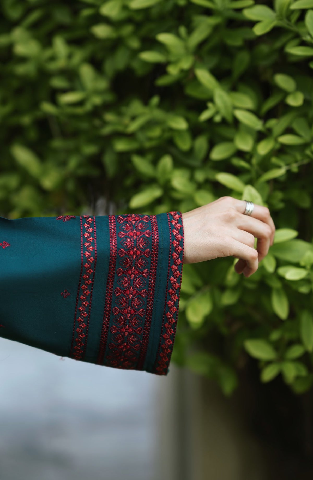 Breathe by Casual Lite Embroidered Cotton Cambric Stitched 3 Piece Suit - 01 Saoirse Tide - CL26BRTH - Teal - Summer Collection