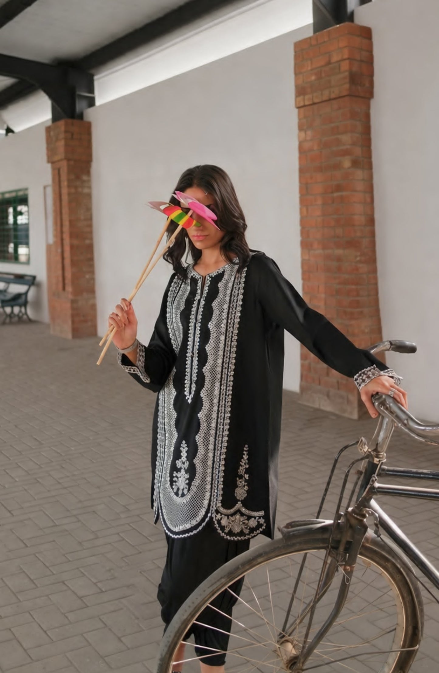Casual Lite Embroidered Cotton Lawn Stitched 3 Piece Suit - Noir Grace - CL26TRV - Black - Summer Travels Collection
