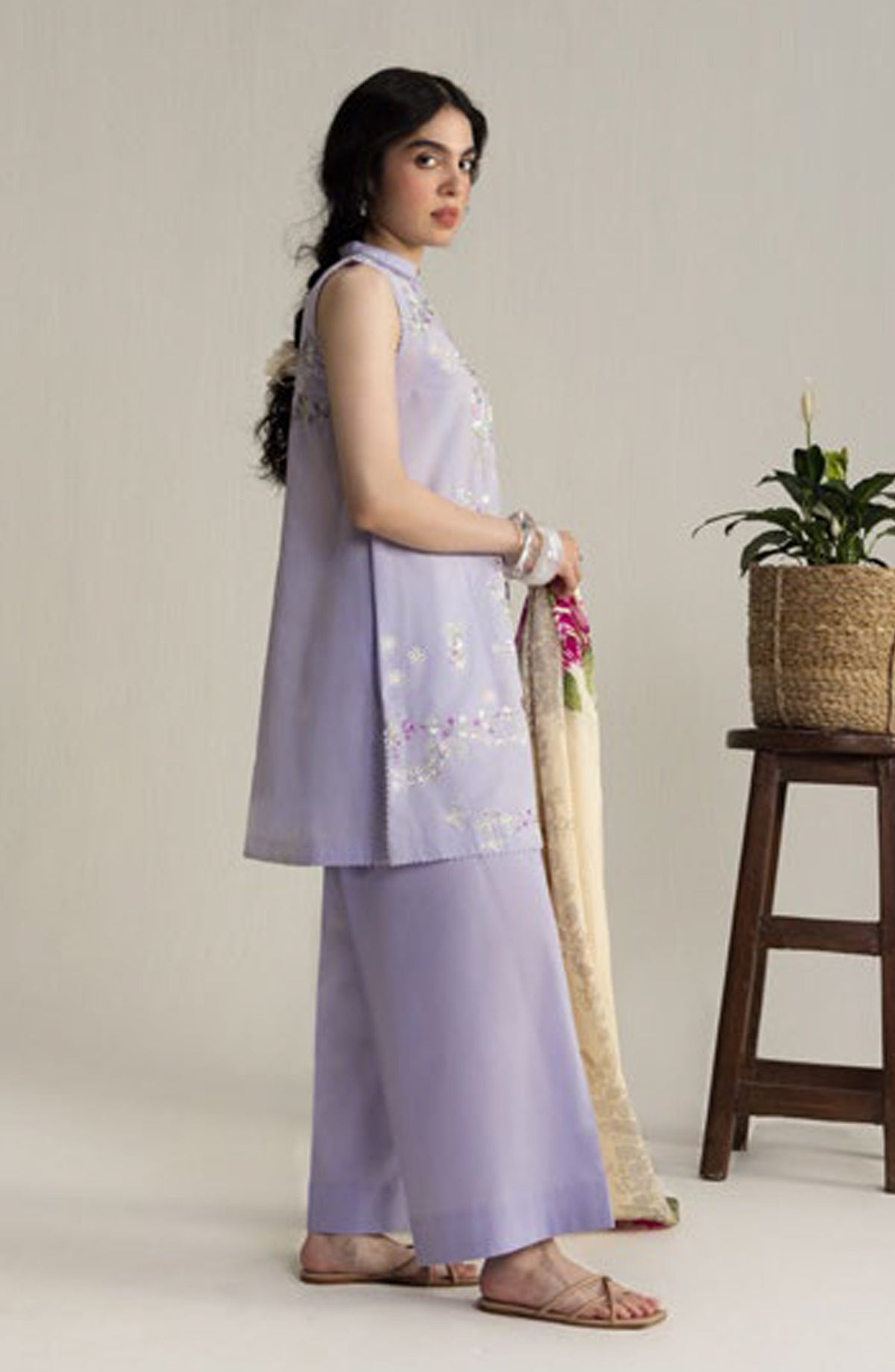 Coco by Zara Shahjahan Embroidered Lawn Unstitched 3 Piece Suit - 3B - ZS26CCO - Purple - Summer Collection