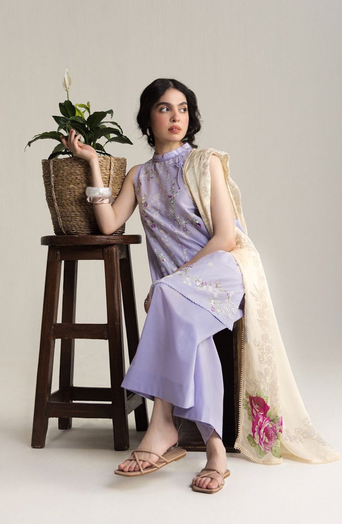 Coco by Zara Shahjahan Embroidered Lawn Unstitched 3 Piece Suit - 3B - ZS26CCO - Purple - Summer Collection