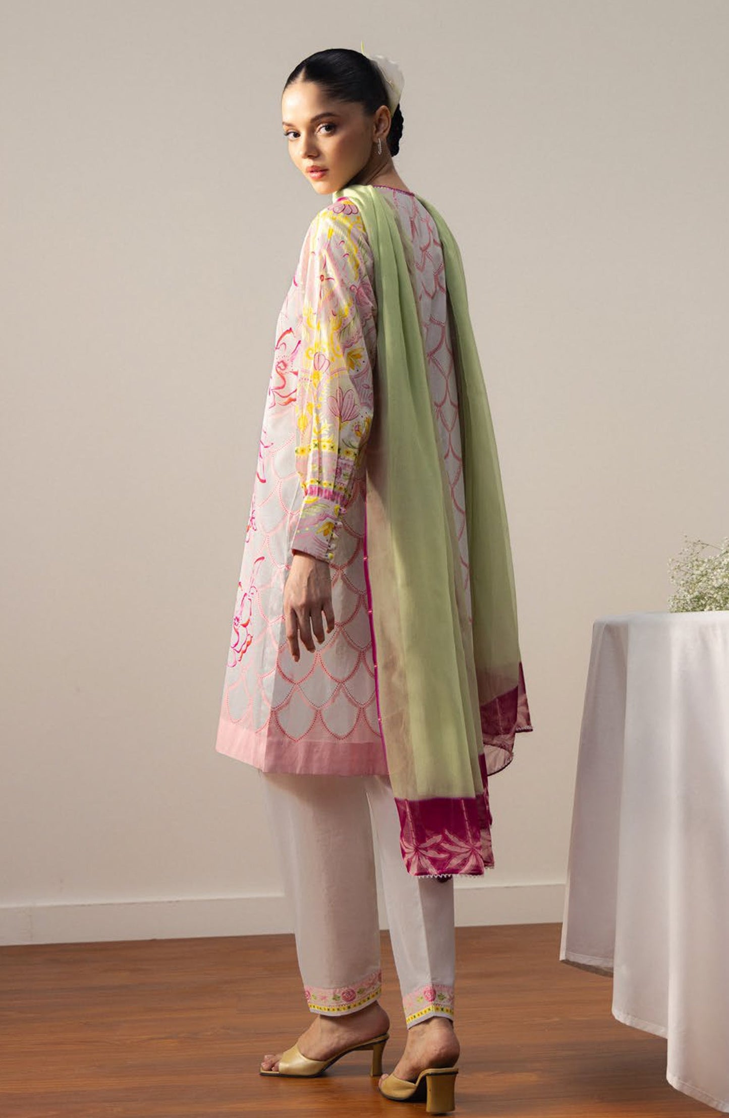 Coco by Zara Shahjahan Printed Lawn Unstitched 3 Piece Suit - 5B - ZS26PRTS - Pink - Summer Collection