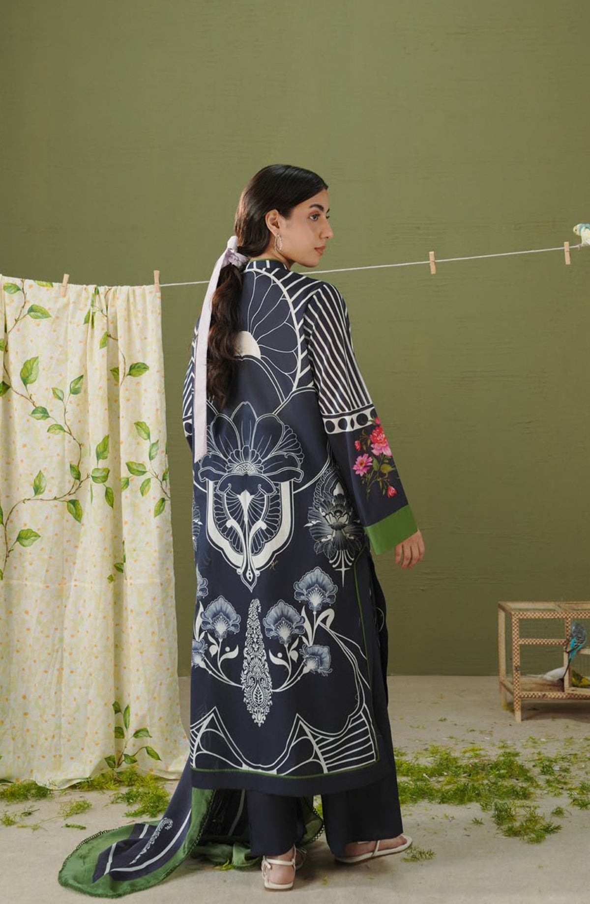 Coco by Zara Shahjahan Printed Lawn Unstitched 3 Piece Suit - D-10B - ZS26PR - Black - Summer Collection