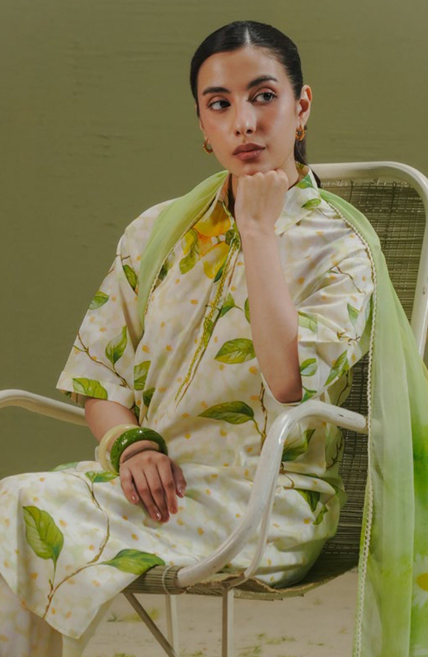 Coco by Zara Shahjahan Printed Lawn Unstitched 3 Piece Suit - D-7A - ZS26PR - Green - Summer Collection