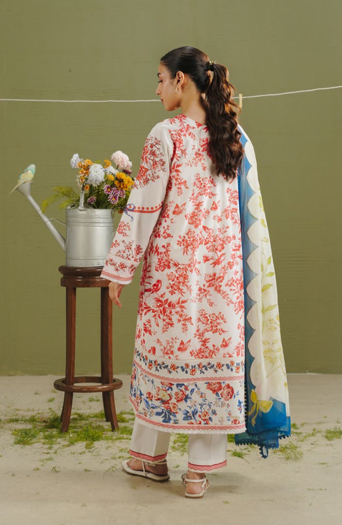 Coco by Zara Shahjahan Printed Lawn Unstitched 3 Piece Suit - D-4A - ZS26PR - White - Summer Collection