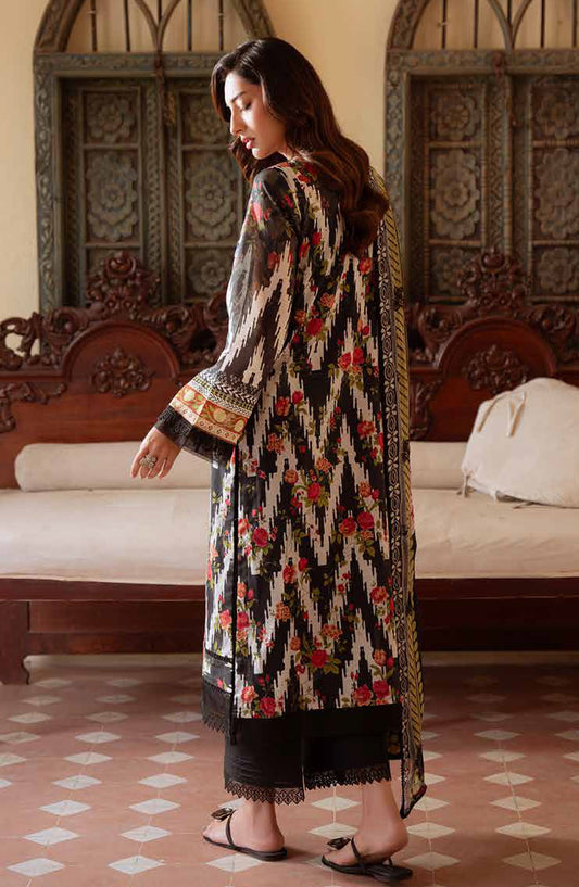Daria Embroidered Lawn Unstitched 3 Piece Suit - DA-33 - DR26RM - Black - Ramadan Collection
