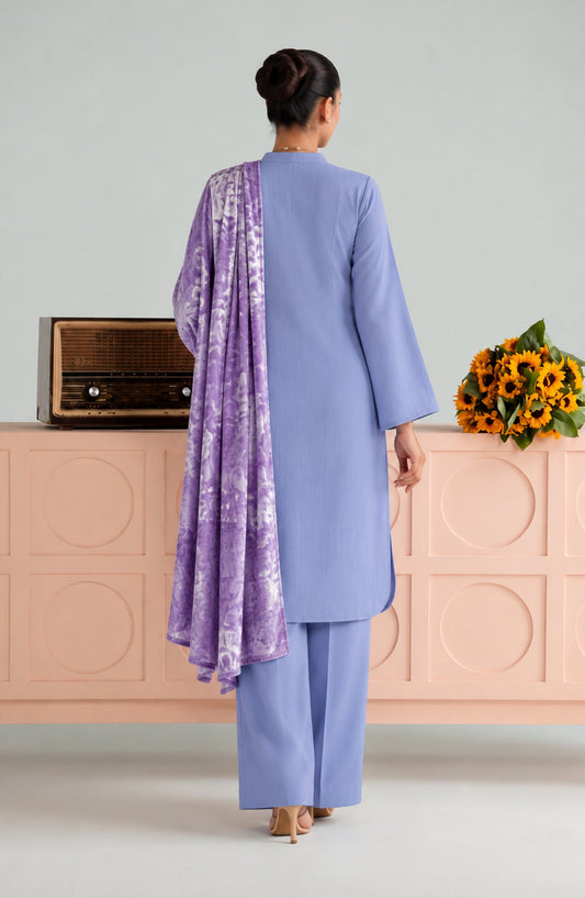 Eclat De Lilas Palachio by Amna Khadija Moonlight Unstitched 3 Piece Suit - AKED-04 - AM26EDP - Light Purple - Winter Collection