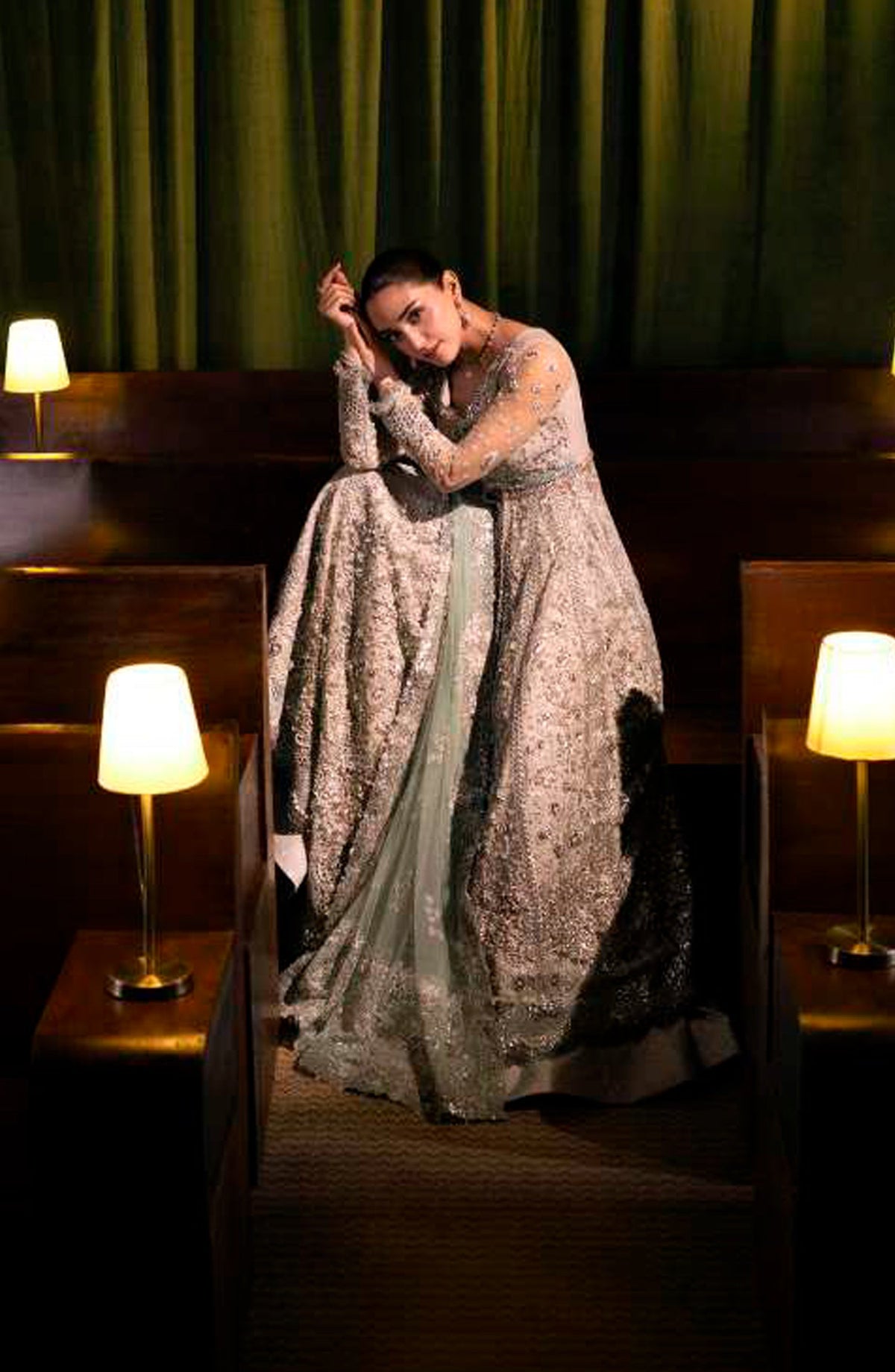Elaf Serenade Embroidered Poly Net Unstitched 3 Piece Suit - EHM-06 - EL26SRN - Silver - Formal Collection