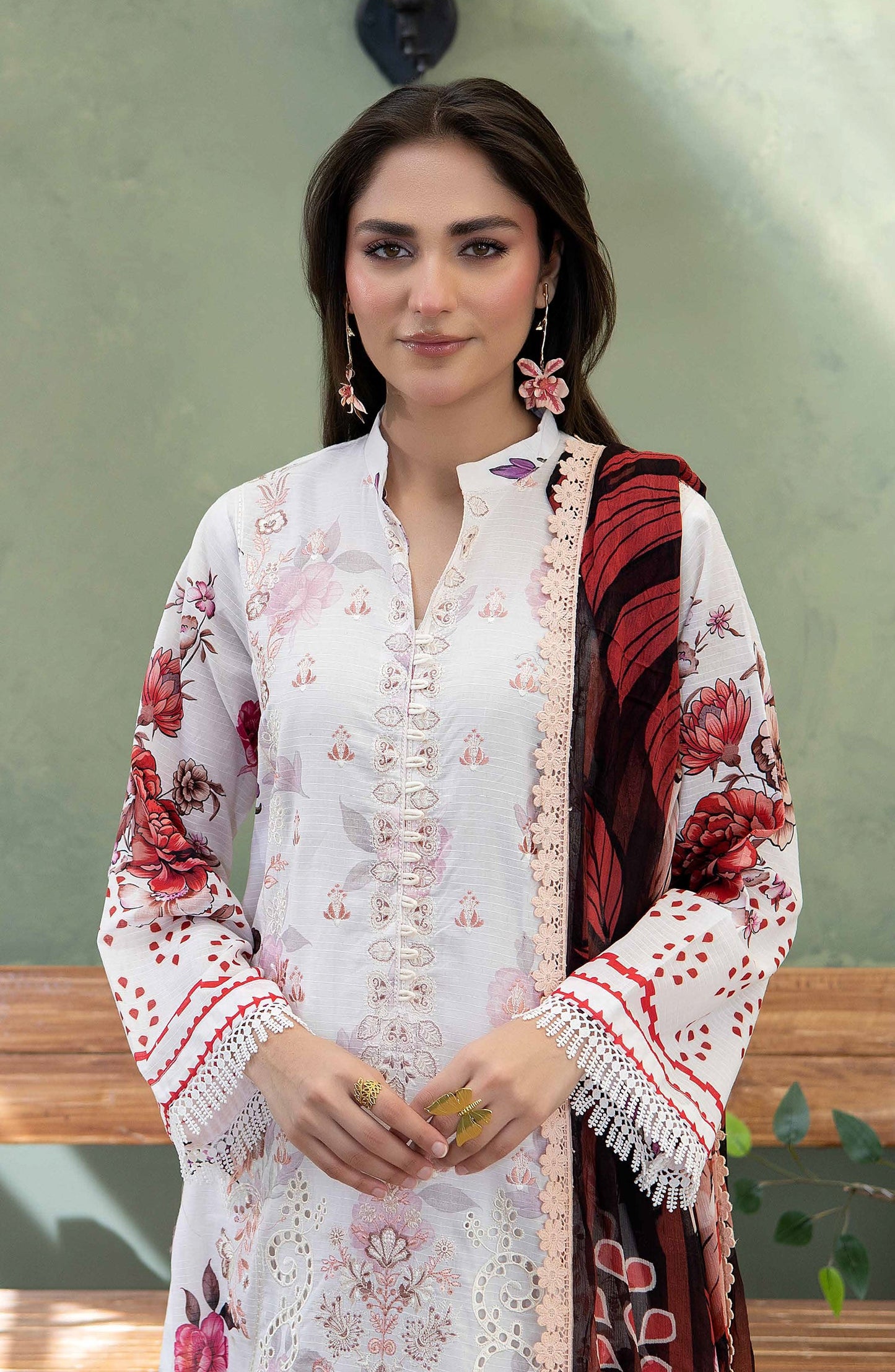 Elowen by Johra Embroidered Lawn Unstitched 3 Piece Suit - JS-636 - JH26ELW - White - Summer Collection