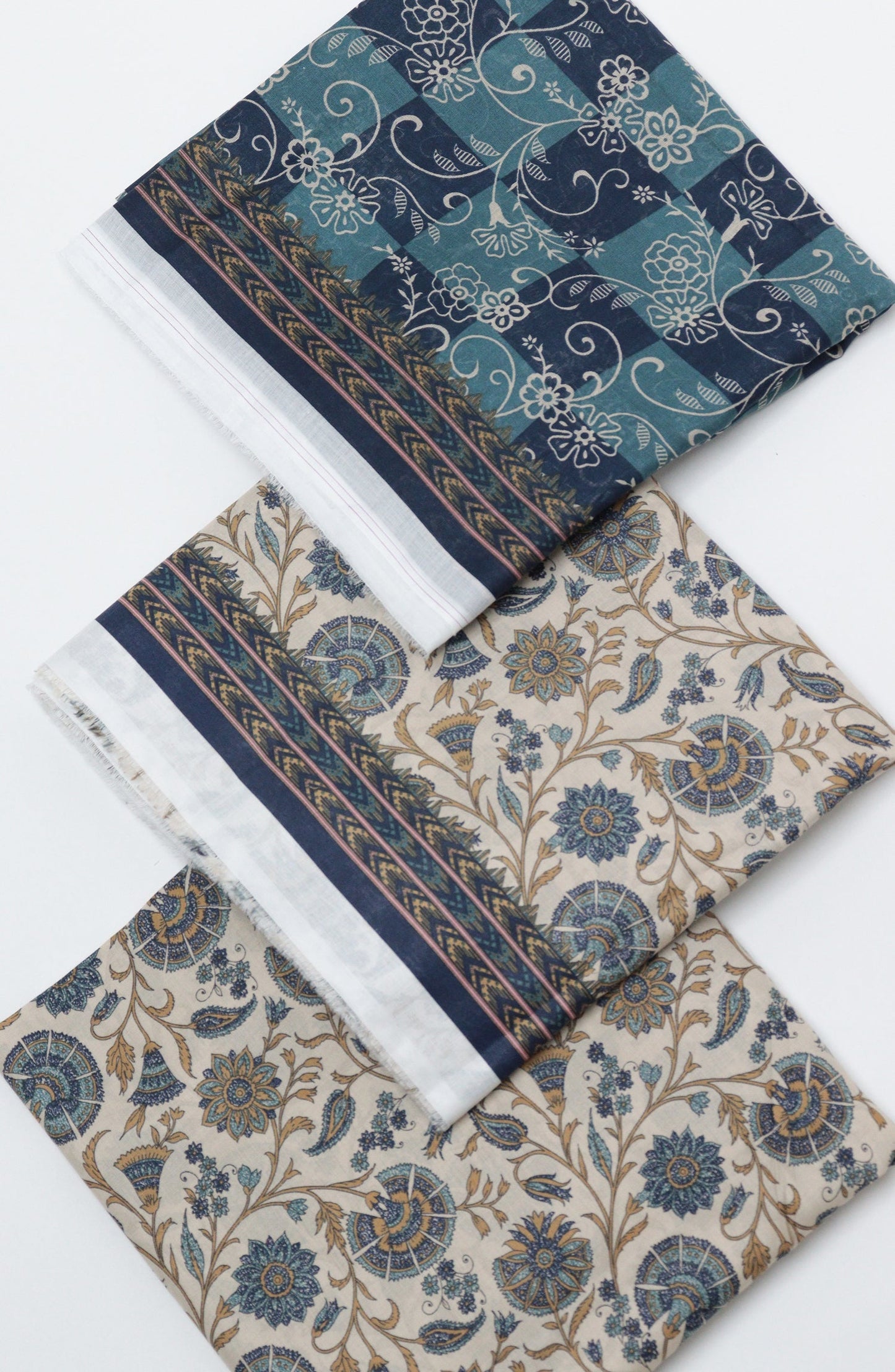 HZ Printed Cambric Unstitched 3 Piece Suit - D-13 - HZ26CMO - Multi - Summer Collection