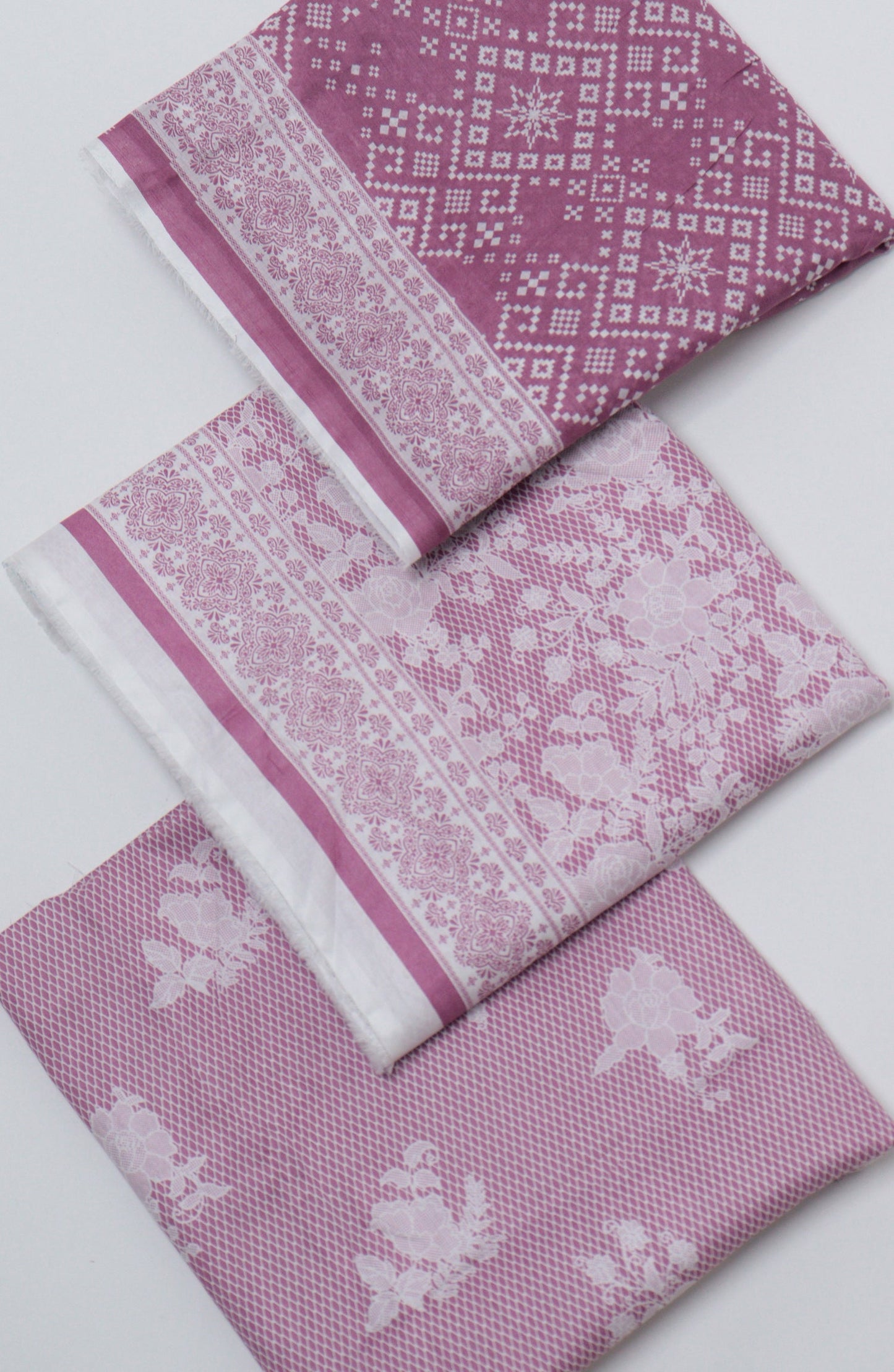 HZ Printed Cambric Unstitched 3 Piece Suit - D-04 - HZ26CMO - Purple - Summer Collection