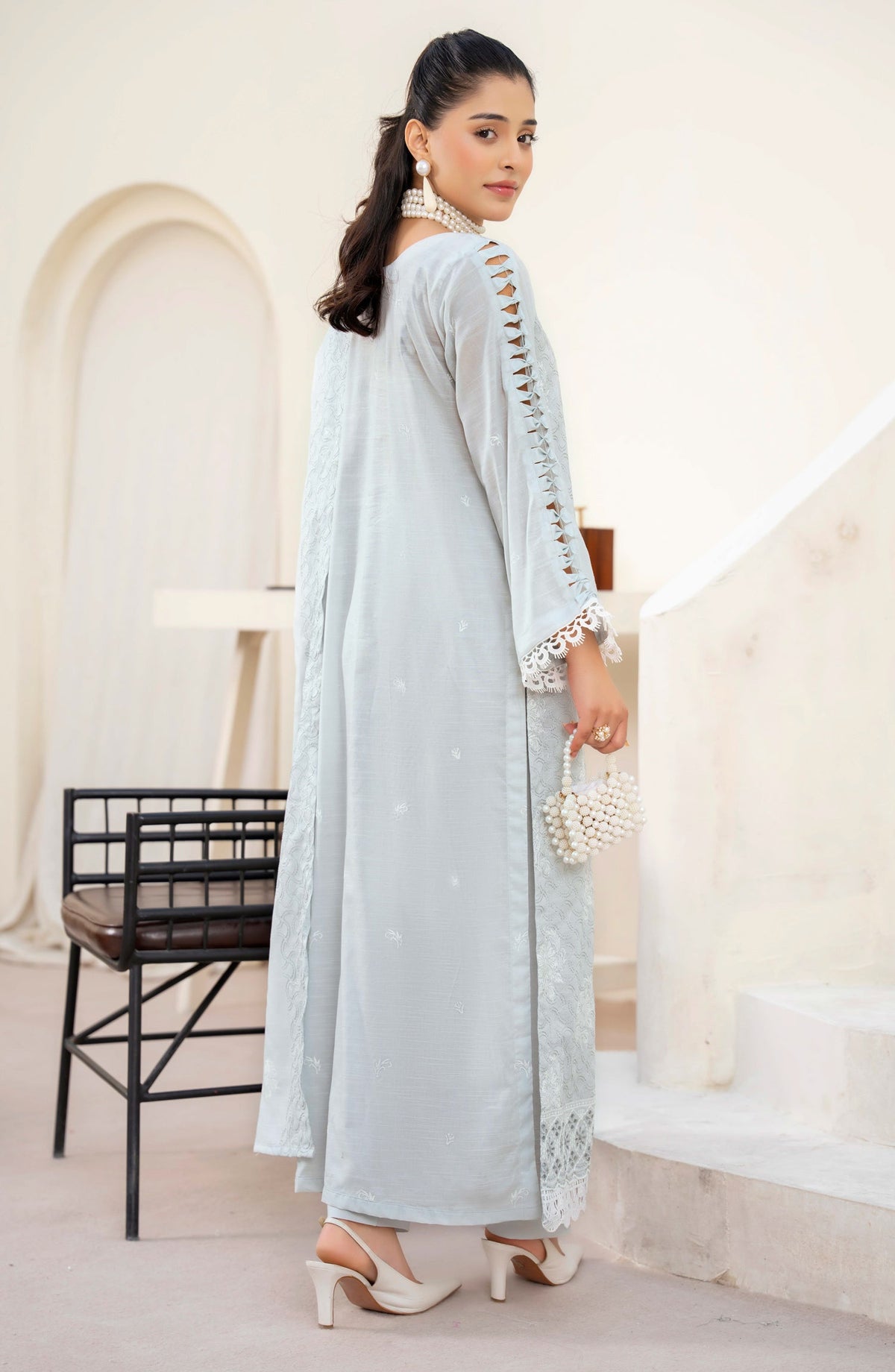 Haya by Aalaya Embroidered Lawn Unstitched 3 Piece Suit - D-04 - ALY26HY - Blue - Summer Collection