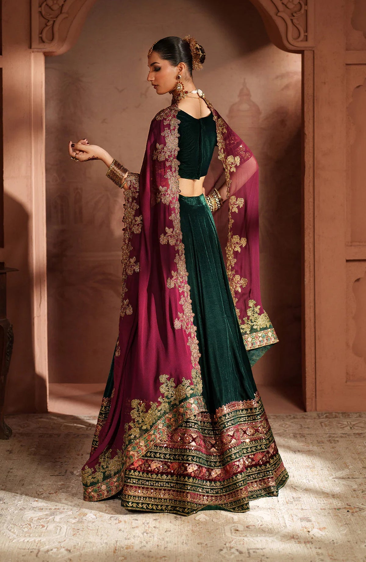 Iznik Raagni Formals Embroidered Velvet Unstitched 3 Piece Suit - IV-65 - IZN25RGN - Green - Winter Collection