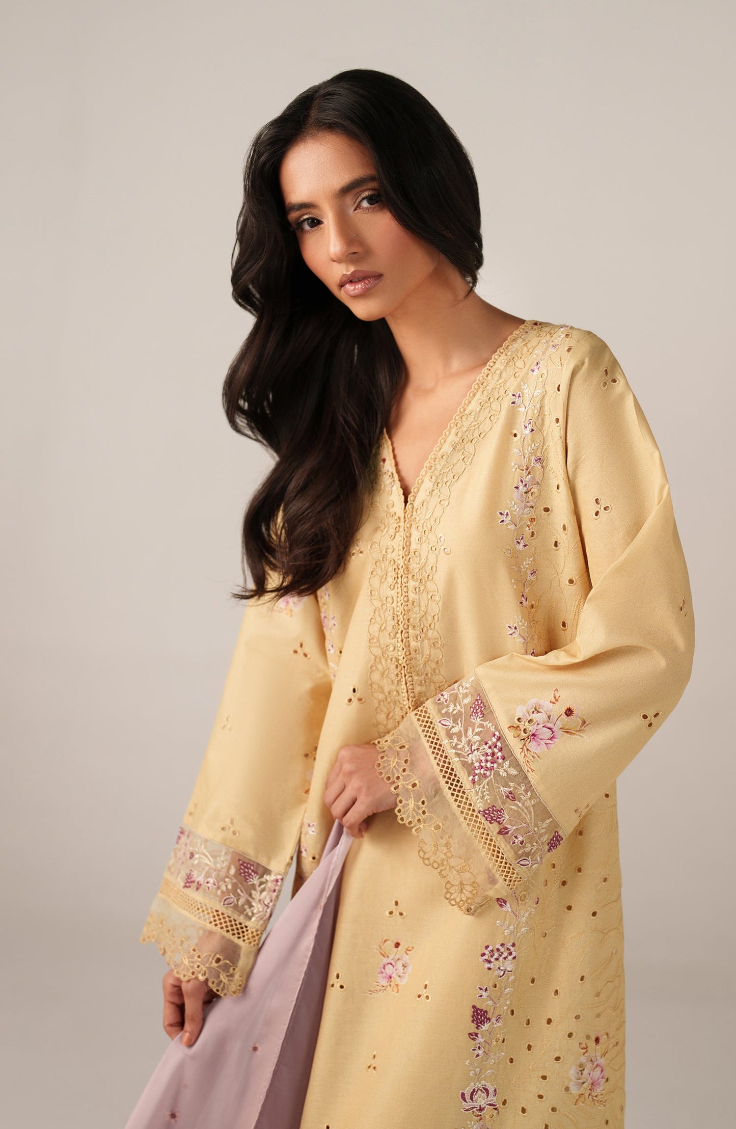 Iznik Embroidered Lawn Unstitched 3 Piece Suit - SS-11 - IZN26SP - Yellow - Spring Summer Collection