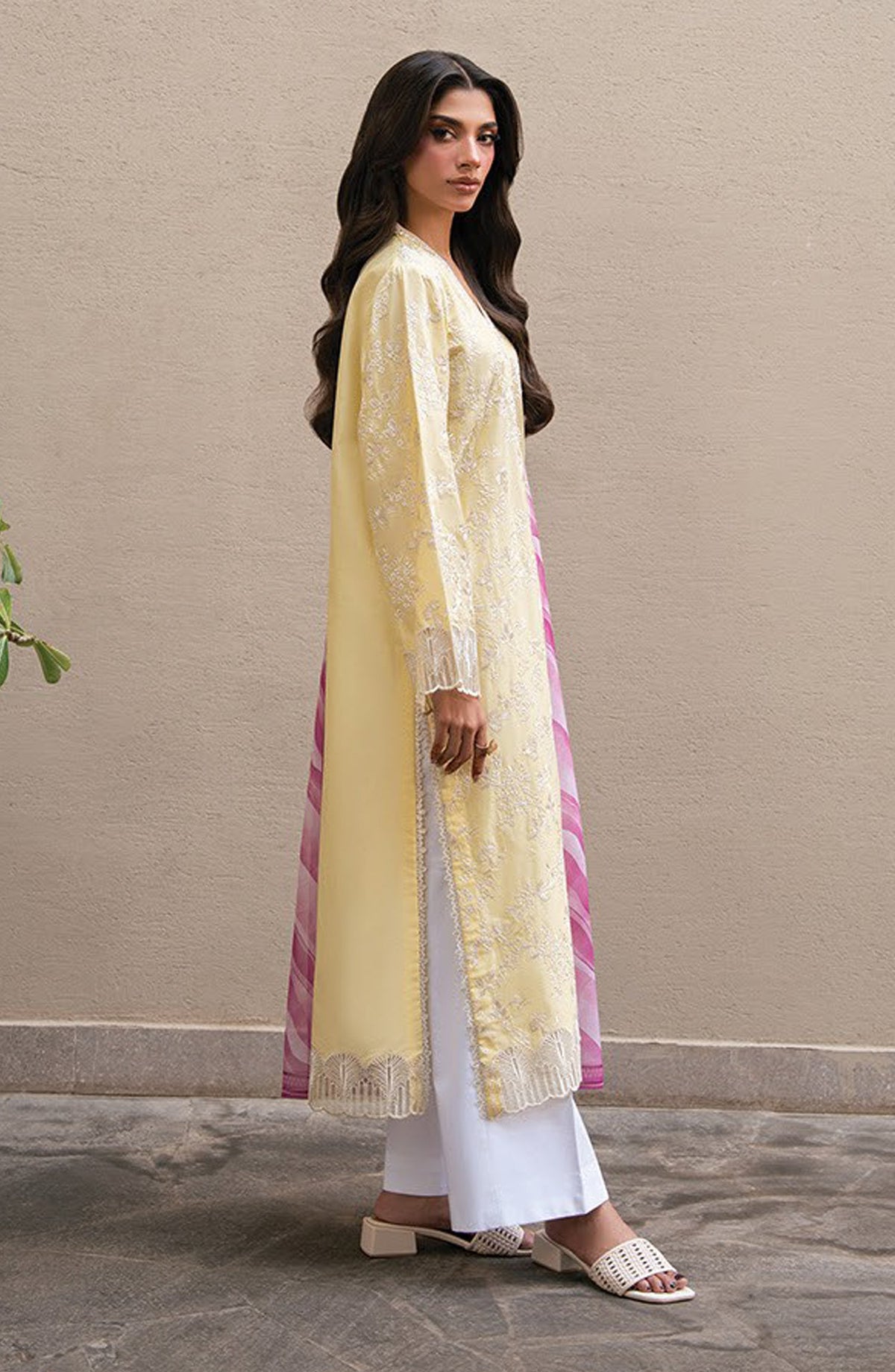 Layana by Xenia Embroidered Lawn Unstitched 3 Piece Suit - D-05 SOLEIL - XF26LY - Yellow - Summer Collection