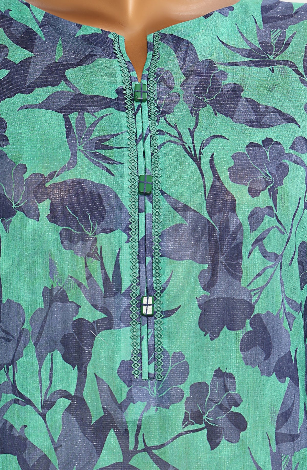Meenakari by HZ Textiles Embroidered Shamray Cotton Unstitched 3 Piece Suit - MSC-903 - HZ26MEEN - Green - Mid Summer Collection