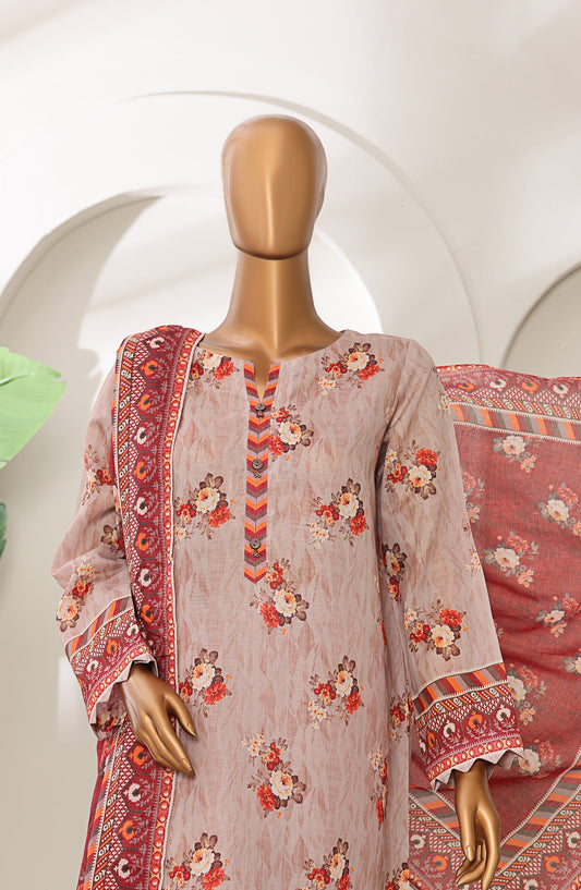 Meenakari by HZ Textiles Embroidered Shamray Cotton Unstitched 3 Piece Suit - MSC-907 - HZ26MEEN - Pink - Mid Summer Collection