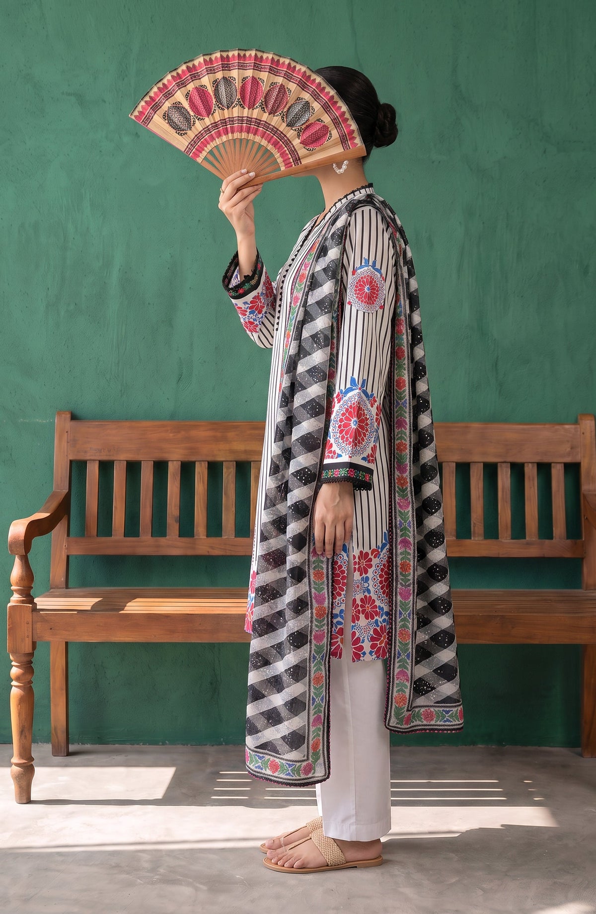 Mehar by Amna Khadija Embroidered Cotton Stitched 3 Piece Suit - AKM-09 - AM26MHER - Multi - Summer Collection