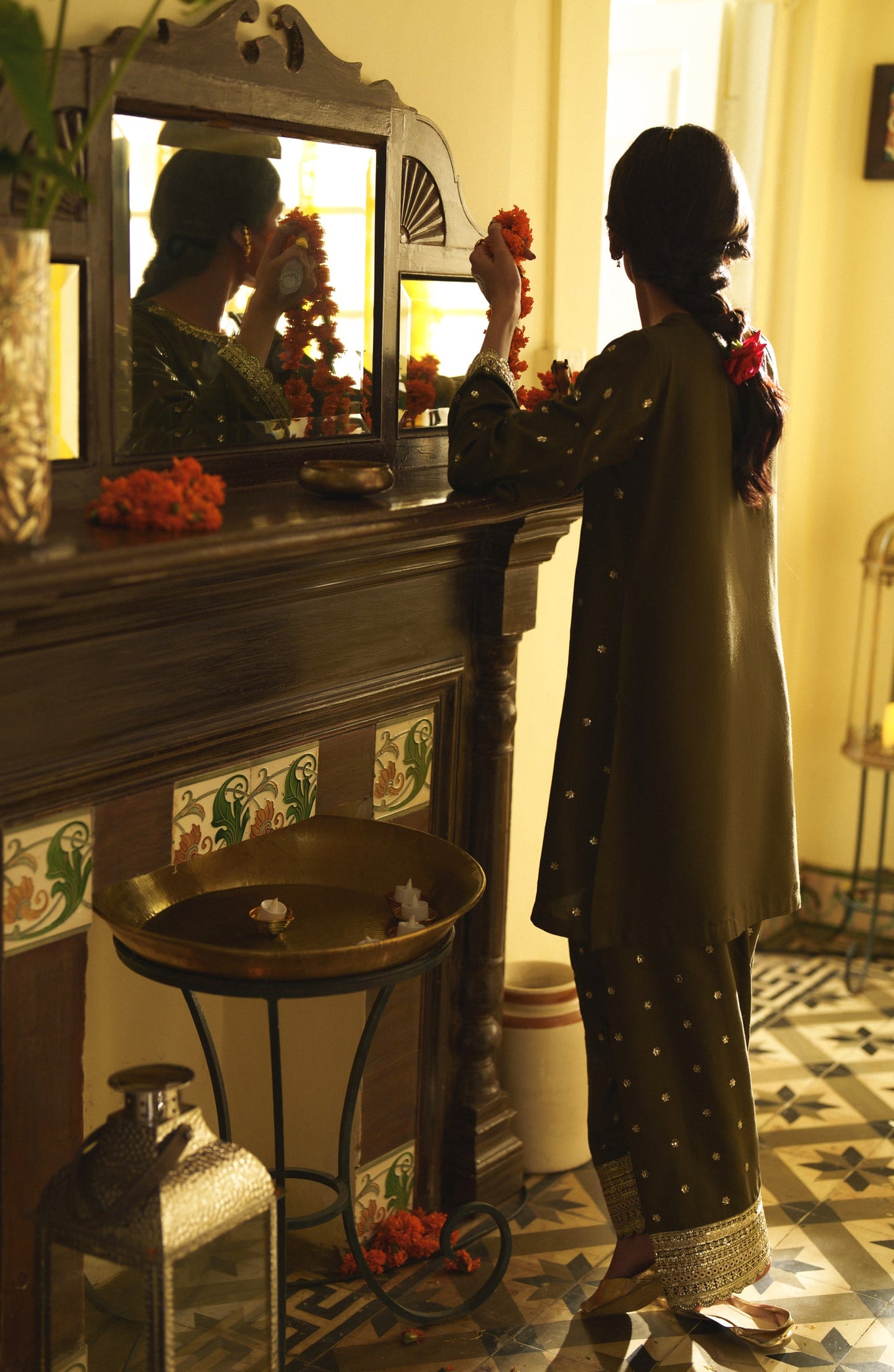 Casual Lite Mubarak Embroidered Silk Viscose Stitched 3 Piece Suit - 03 Mehreen - CL26MRK - Green - Festive Collection
