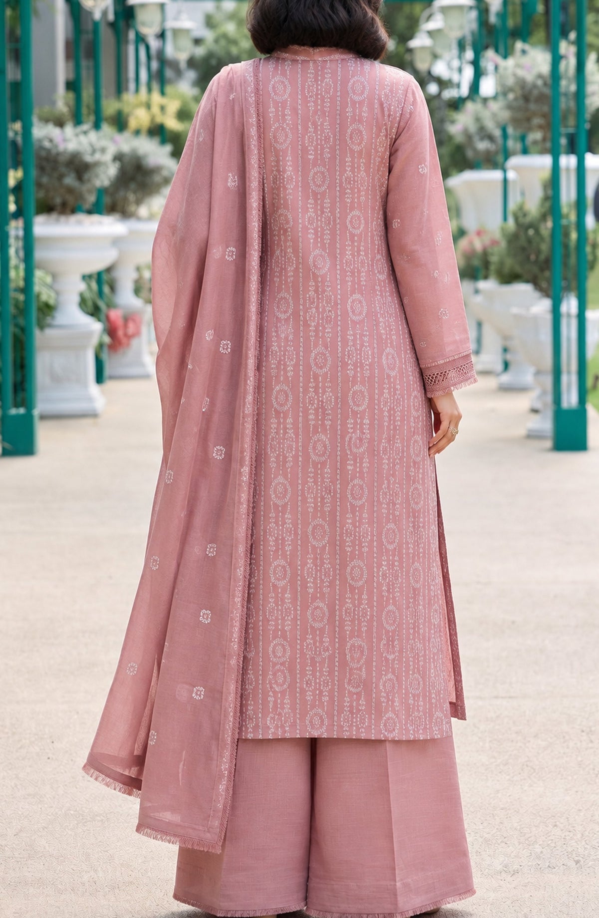Muse by Amna Khadija Embroidered Cambric Unstitched 3 Piece Suit - AKMF-08 - AM26MSE - Pink - Formals Collection