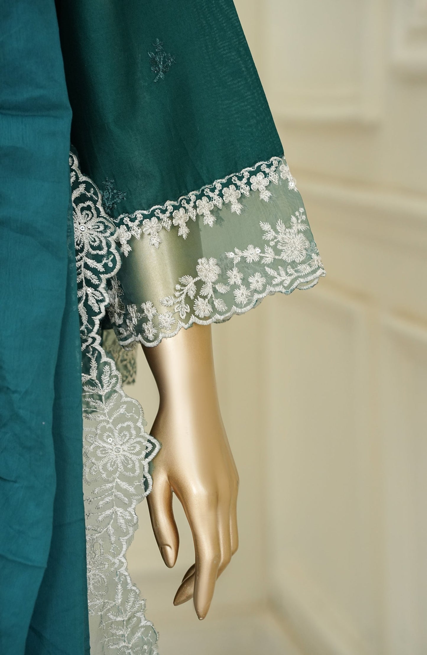 Noor e Sumaika by Amna Khadija Embroidered Lawn Stitched 3 Piece Suit - AKNS-19 - AM26NRSK - Green - Summer Collection