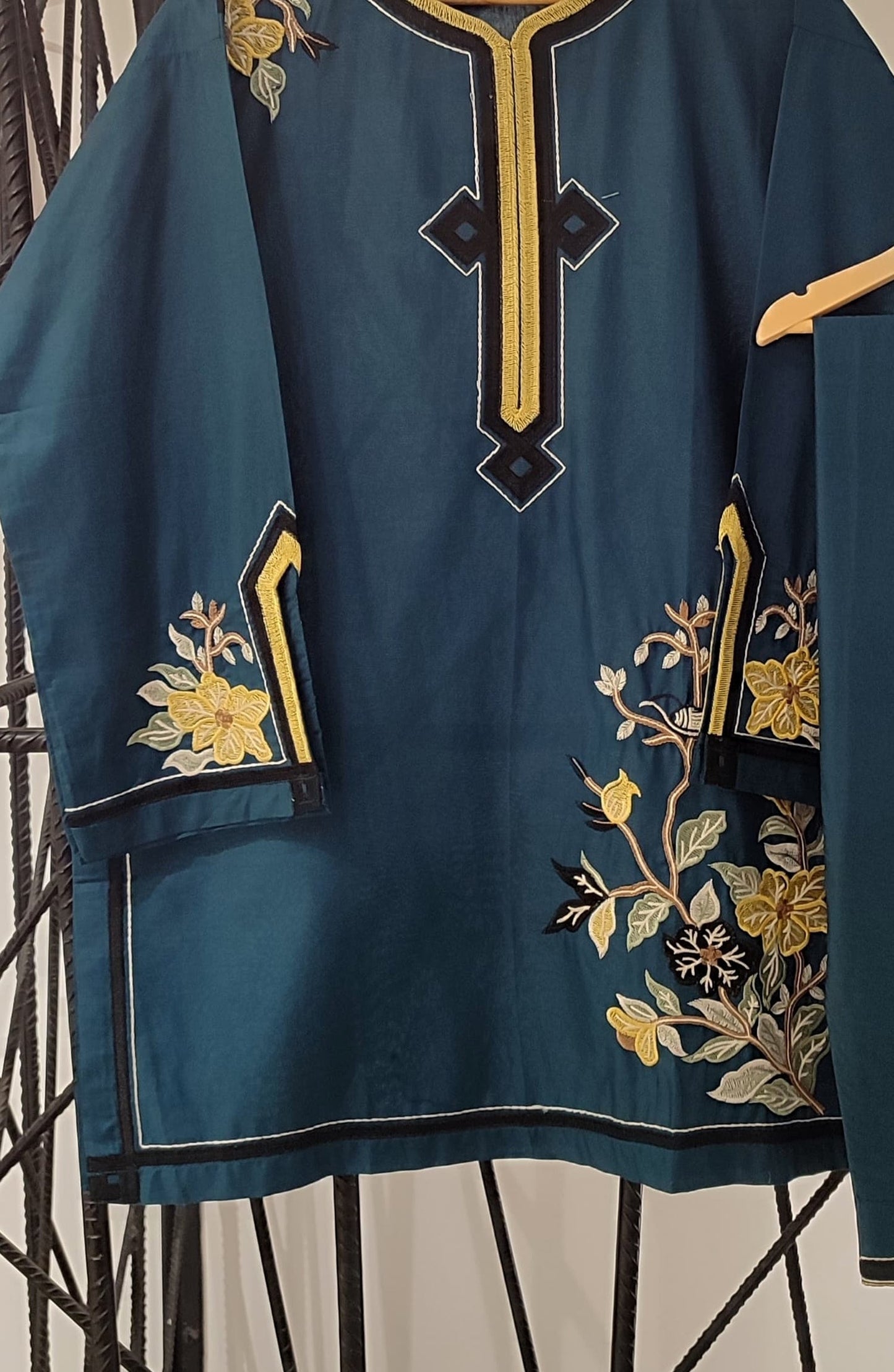 Nush Aira by Amna Khadija Embroidered Cotton Stitched 2 Piece Co-ord Set - AKTW-12 - AM26TWN - Blue - Summer Collection