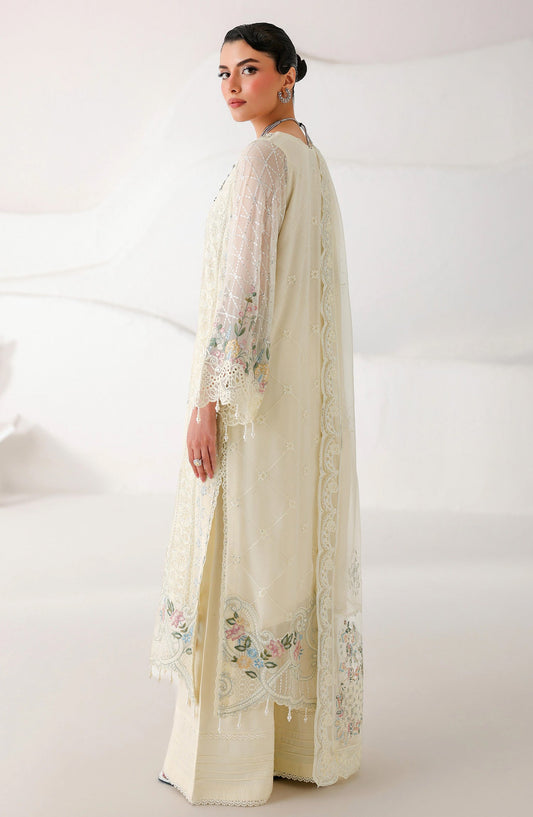Ramsha Satrangi Embroidered Chiffon Unstitched 3 Piece Suit - ST-206 - RM26STG - Lemon - Festive Collection