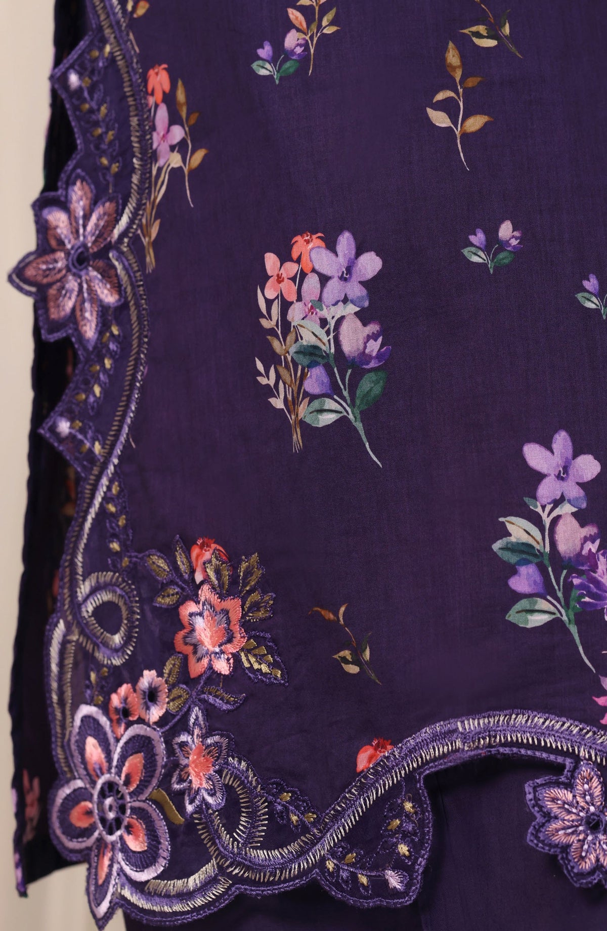 Raya by Sadabahar Embroidered Stitched 3 Piece Suit - D-03 - SBD26YAB - Purple - Festive Collection