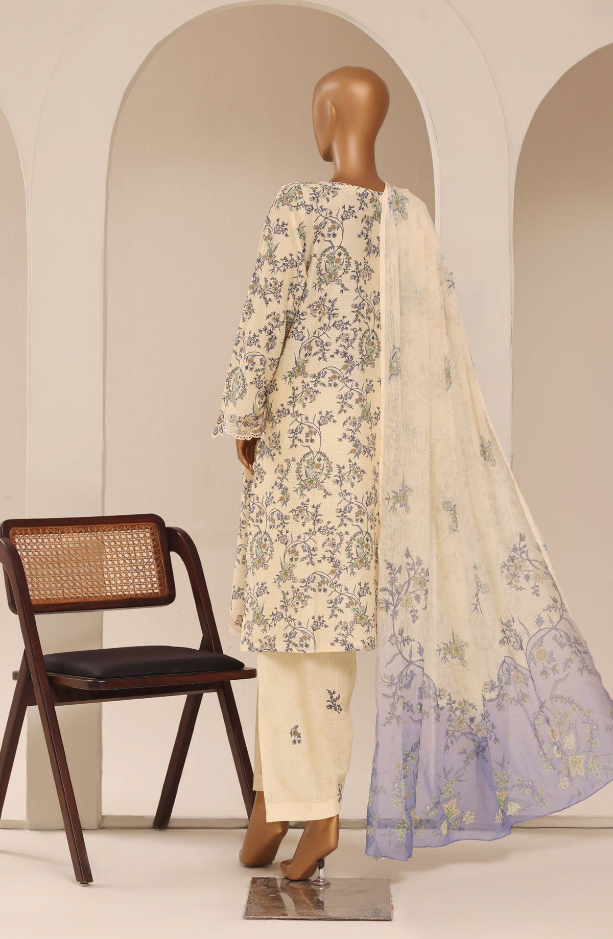 Raya by Sadabahar Embroidered Stitched 3 Piece Suit - D-04 - SBD26RYA - Lemon - Festive Collection