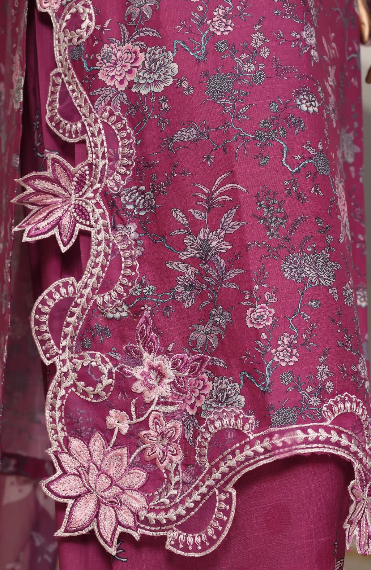 Raya by Sadabahar Embroidered Stitched 3 Piece Suit - D-05 - SBD26YAB - Dark Pink - Festive Collection