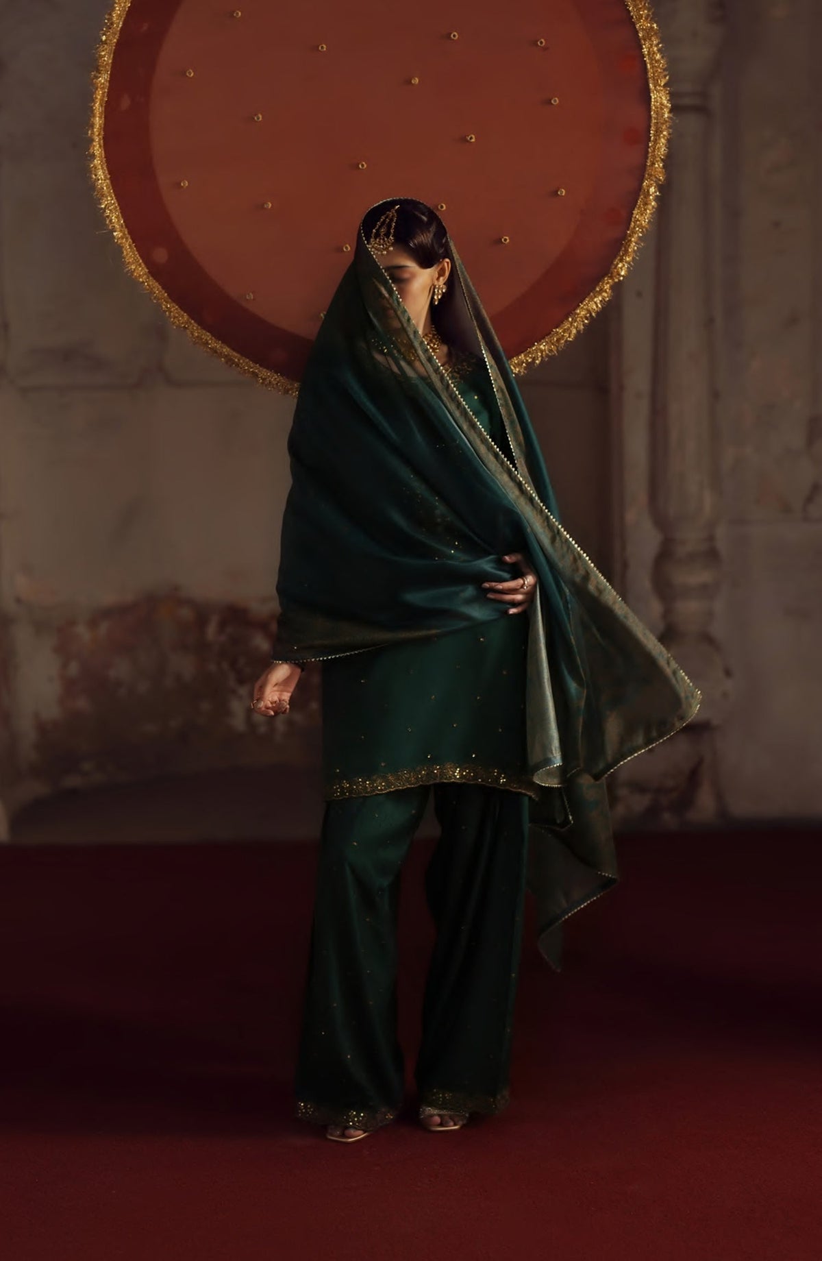 Rekha by Casual Lite Embroidered Silk Viscose Stitched 3 Piece Suit - 06 Jiya - CL26RKH - Green - Festive Collection
