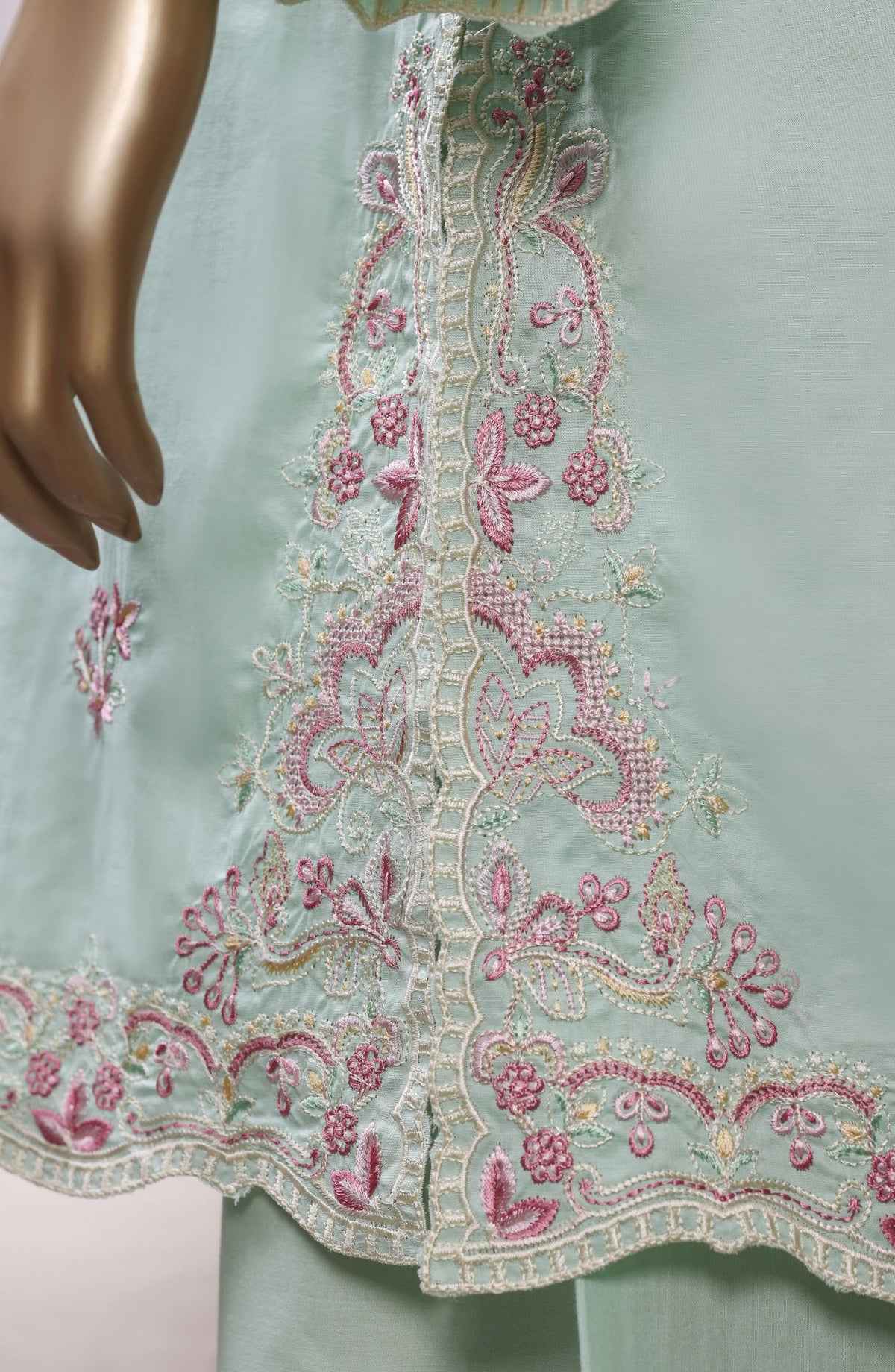 Sadabahar Eclair Embroidered Lawn Stitched 3 Piece Suit - D-04 - SBD26CTR - Sea Green - Summer Collection