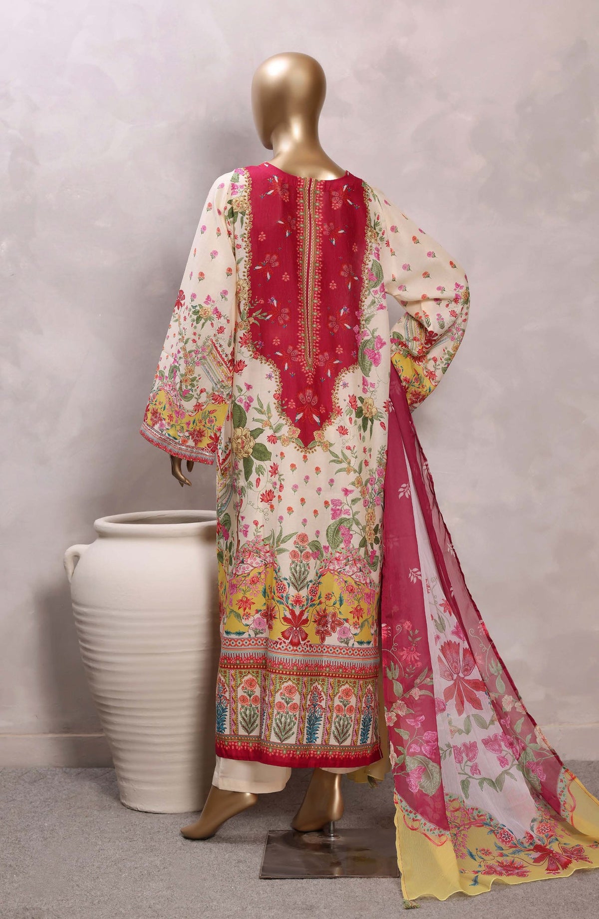 Sadabahar Printed Chamti Cotton Stitched Kaftan 3 Piece Suit - D-01 - SBD26TRF - Multi - Summer Collection